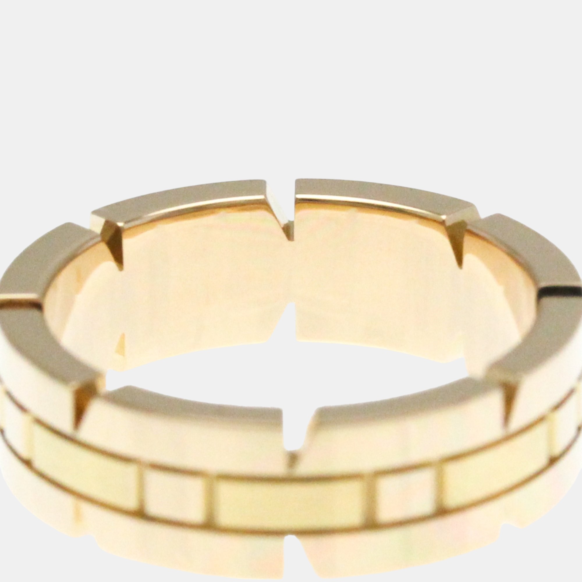 Cartier 18K Yellow Gold Tank Francaise Band Ring EU 53