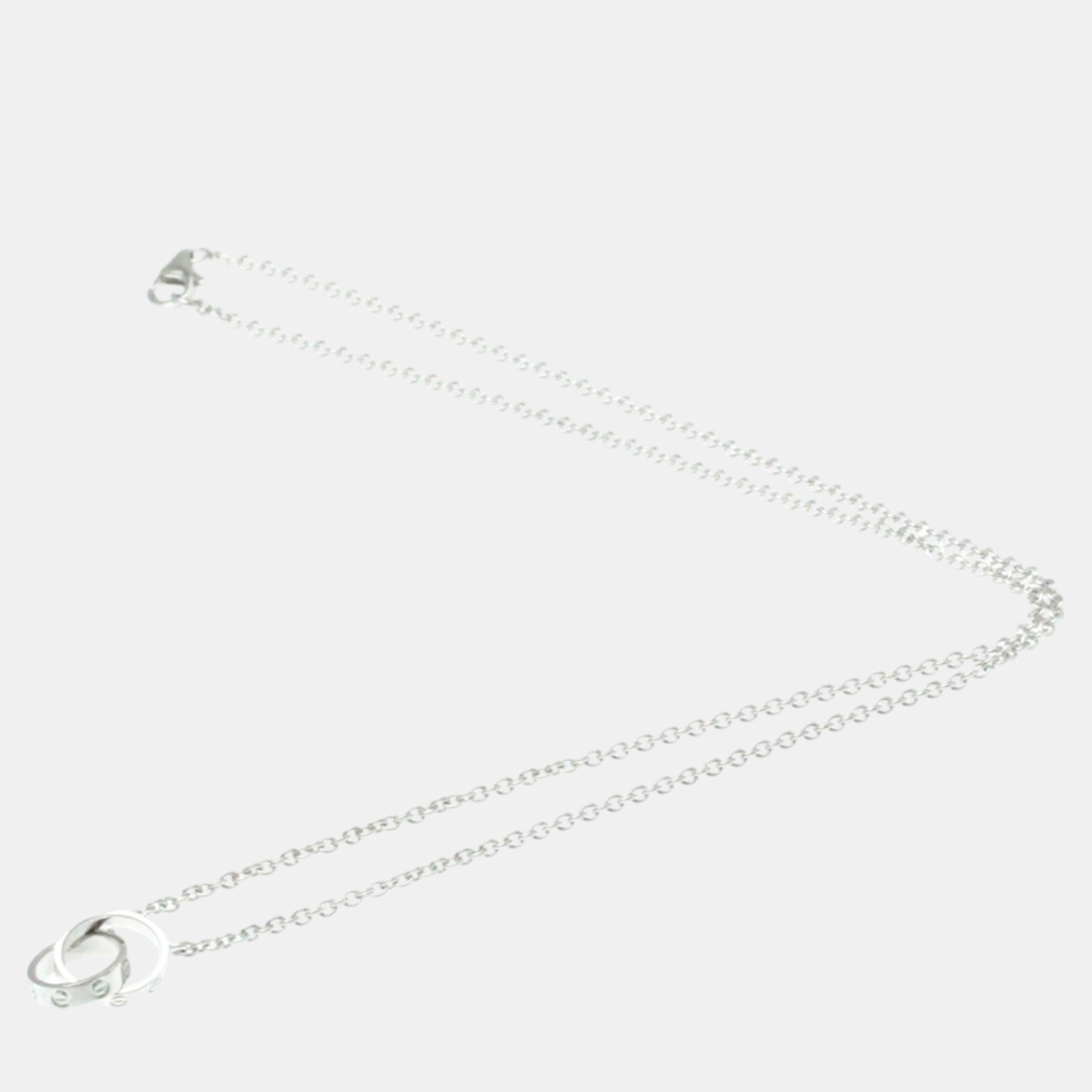 Cartier 18K White Gold Love Pendant Necklace