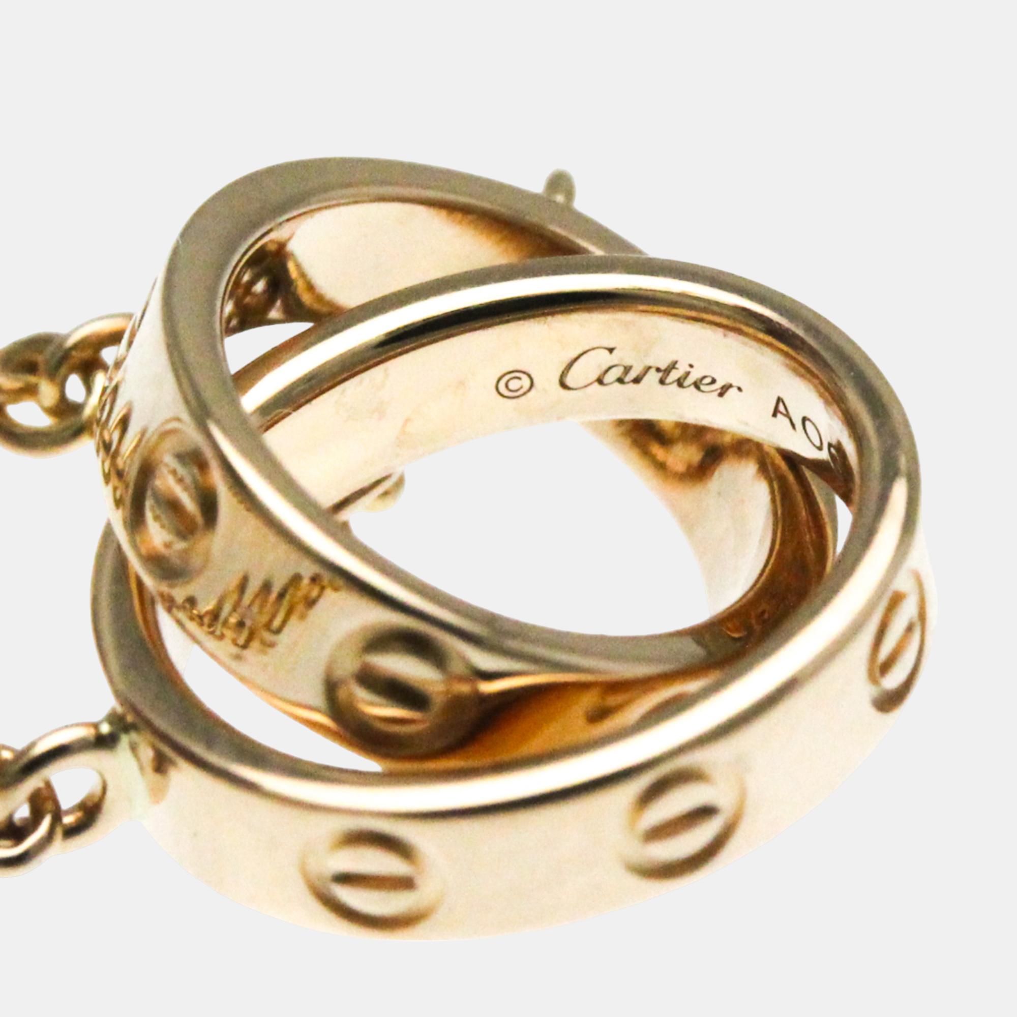 Cartier 18K Rose Gold Love Chain Bracelet