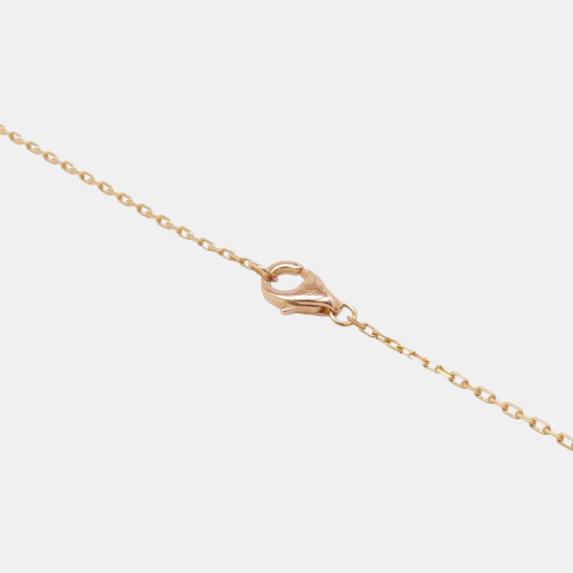 Cartier 18K Rose Gold And Diamond Trinity Pendant Necklace