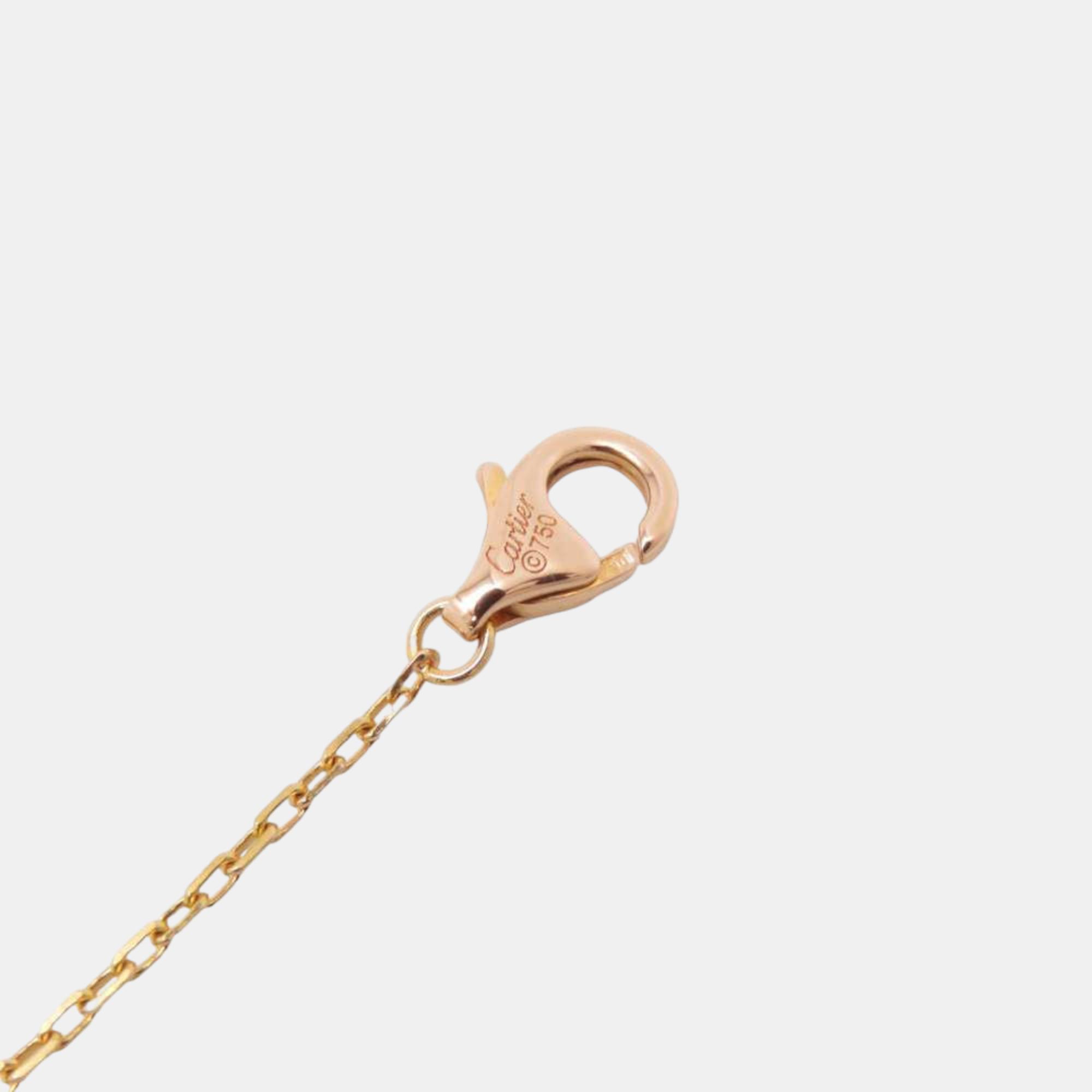 Cartier 18K Rose Gold And Diamond Trinity Pendant Necklace