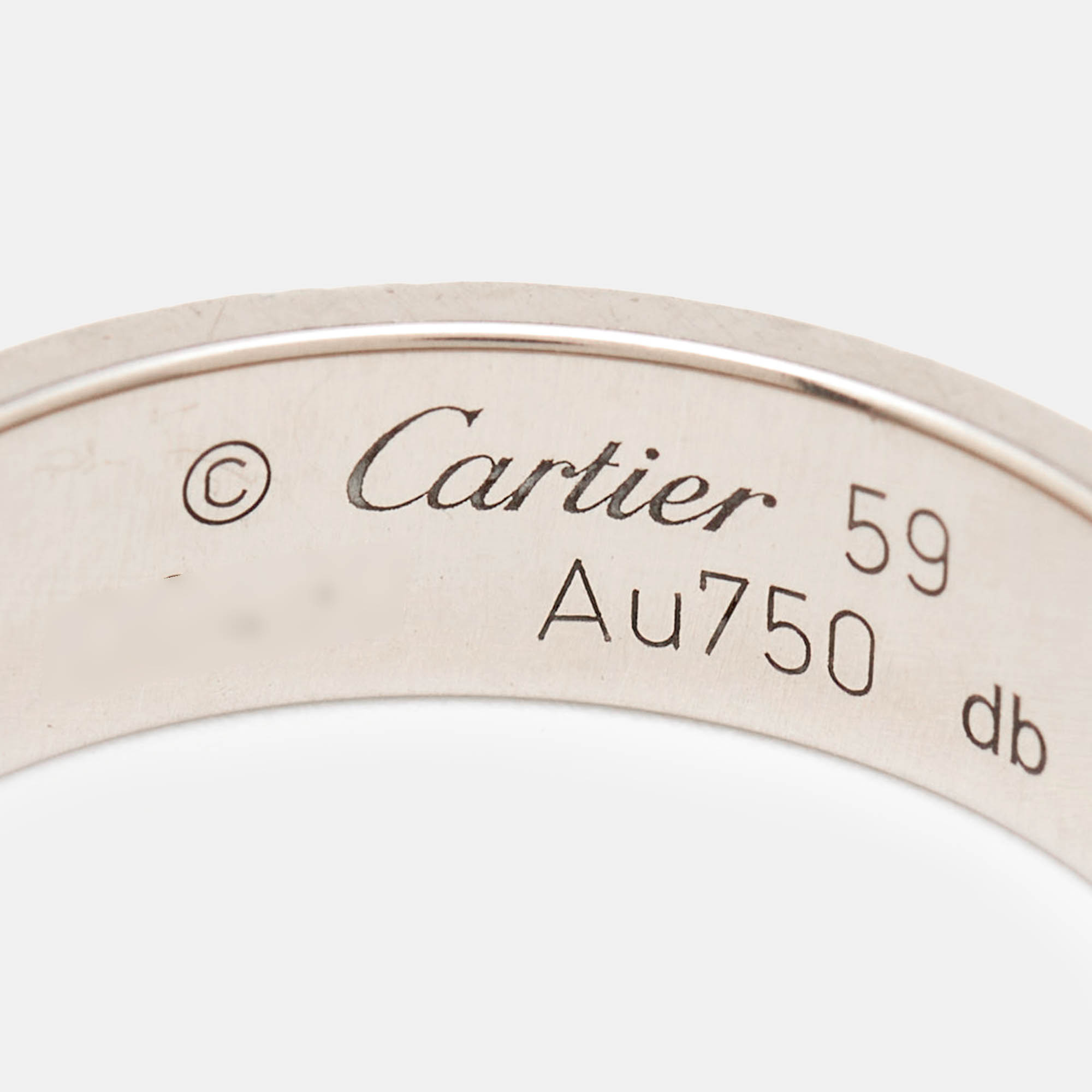 Cartier Love 18k White Gold Ring Size 59