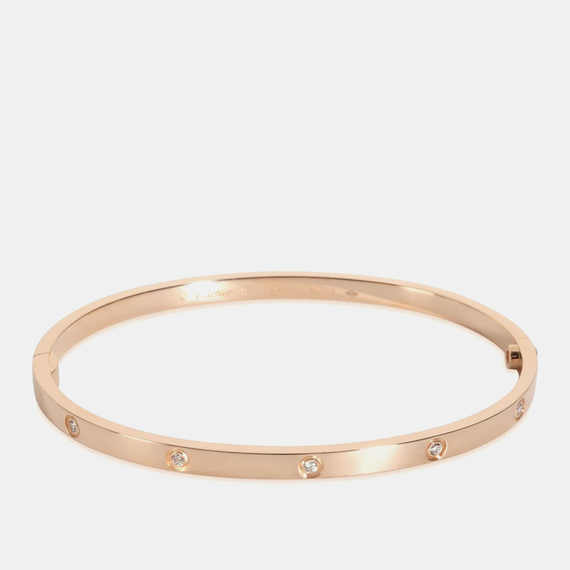 Cartier Rose Gold Diamonds Love Bracelet Small Model