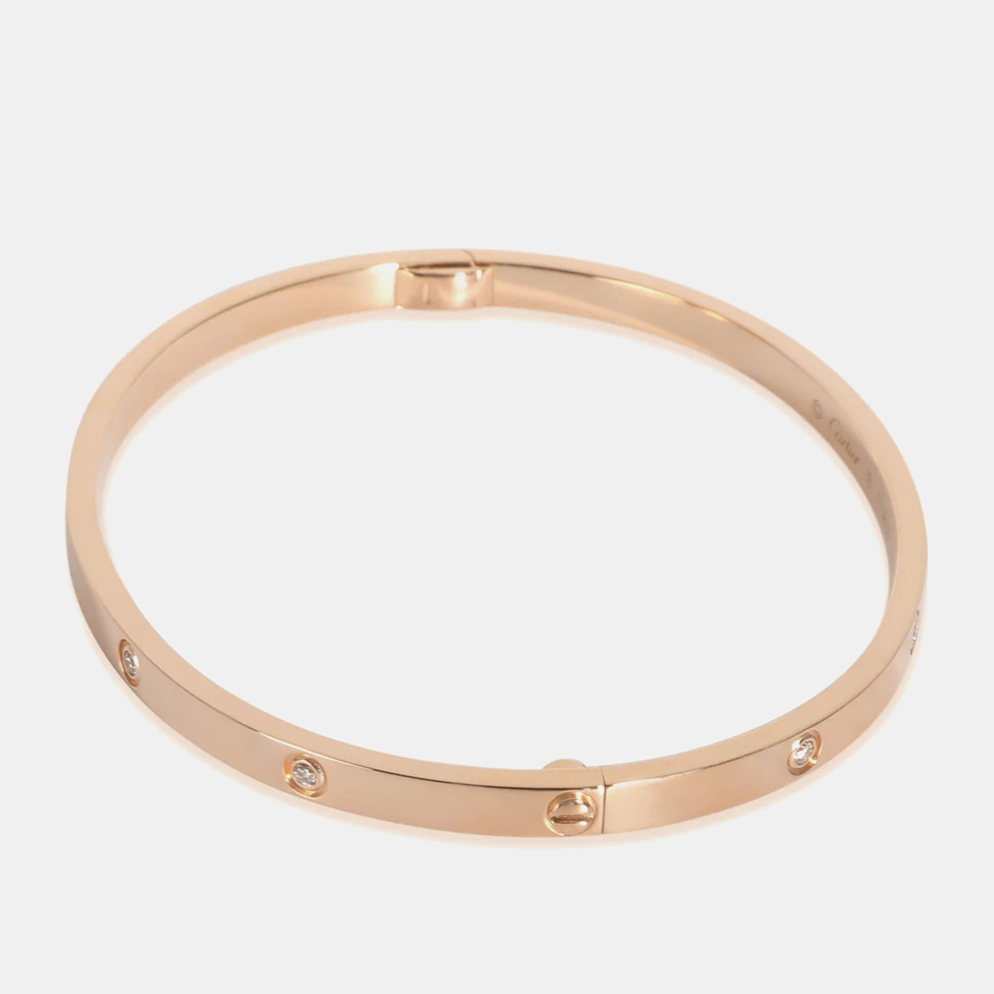 Cartier Rose Gold Diamonds Love Bracelet Small Model