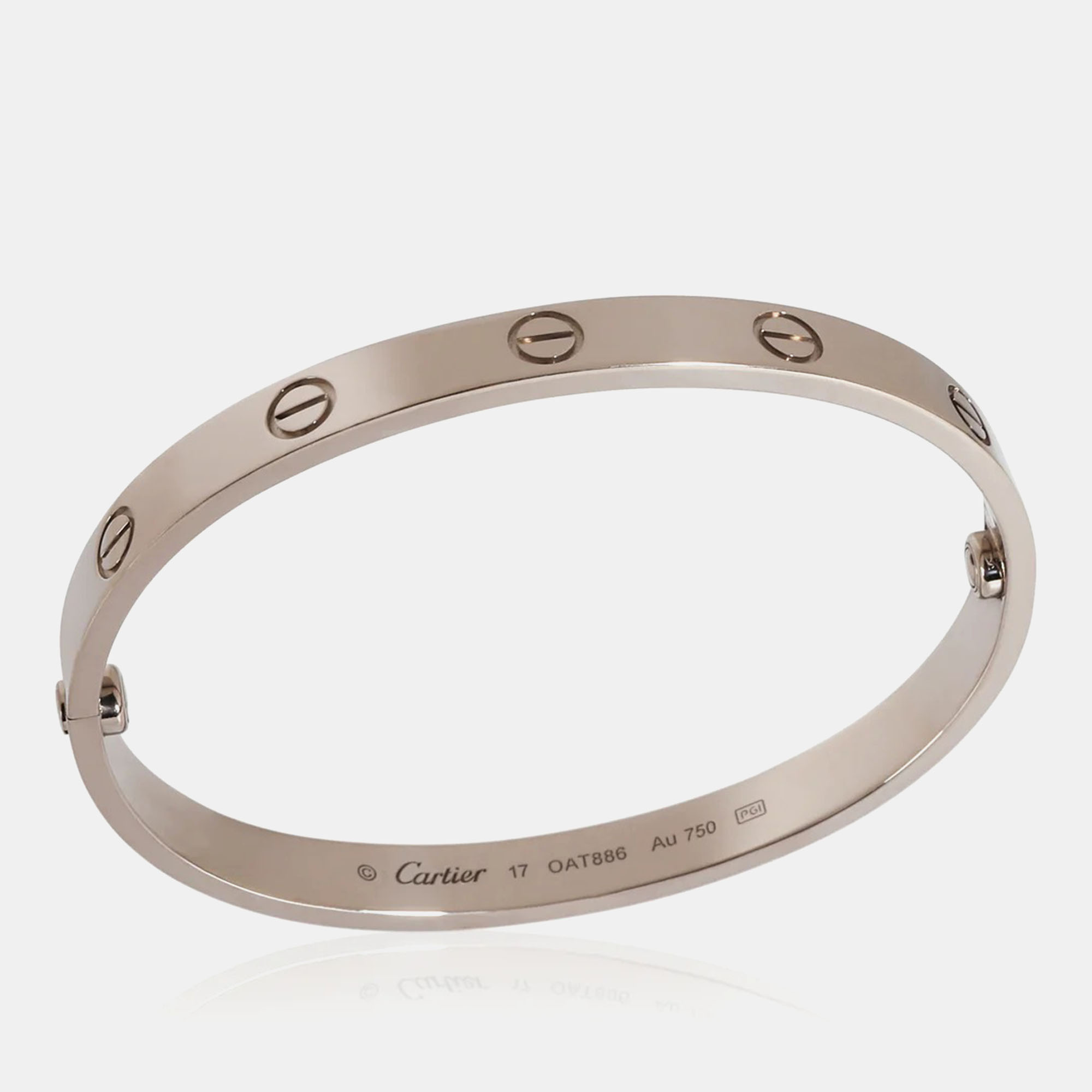 Cartier White Gold Love Bracelet