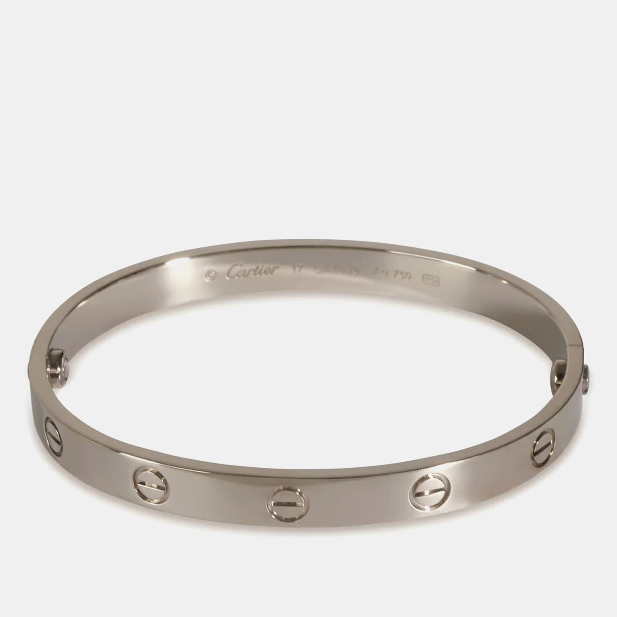 Cartier White Gold Love Bracelet