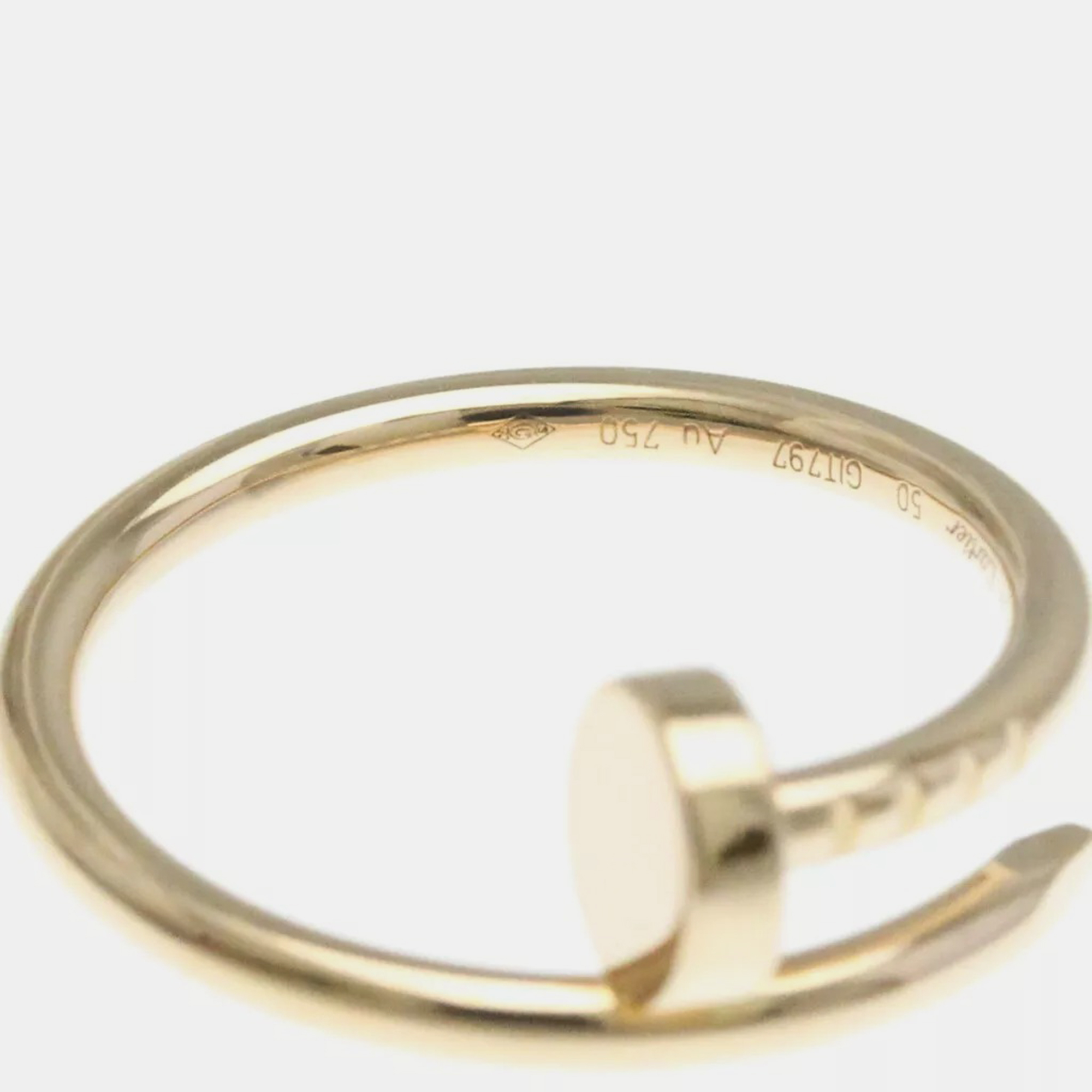 Cartier Juste Un Clou Pink Gold 18K No Stone Band Ring Pink EU 50