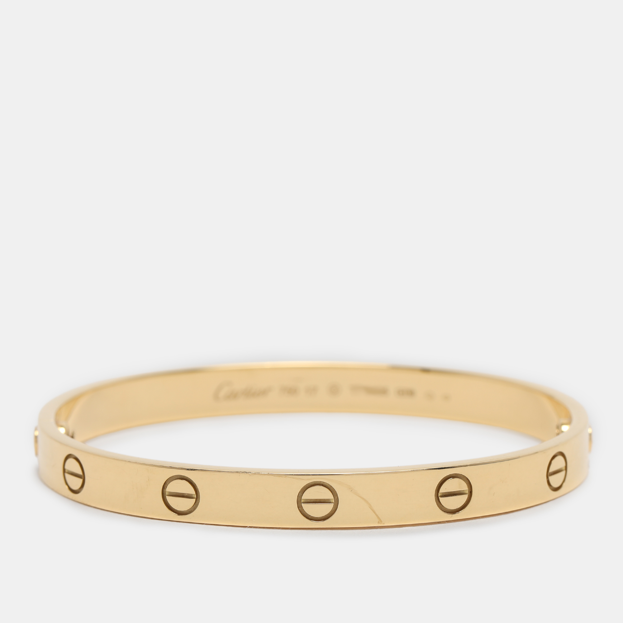 Cartier Love 18K Yellow Gold Bracelet 17