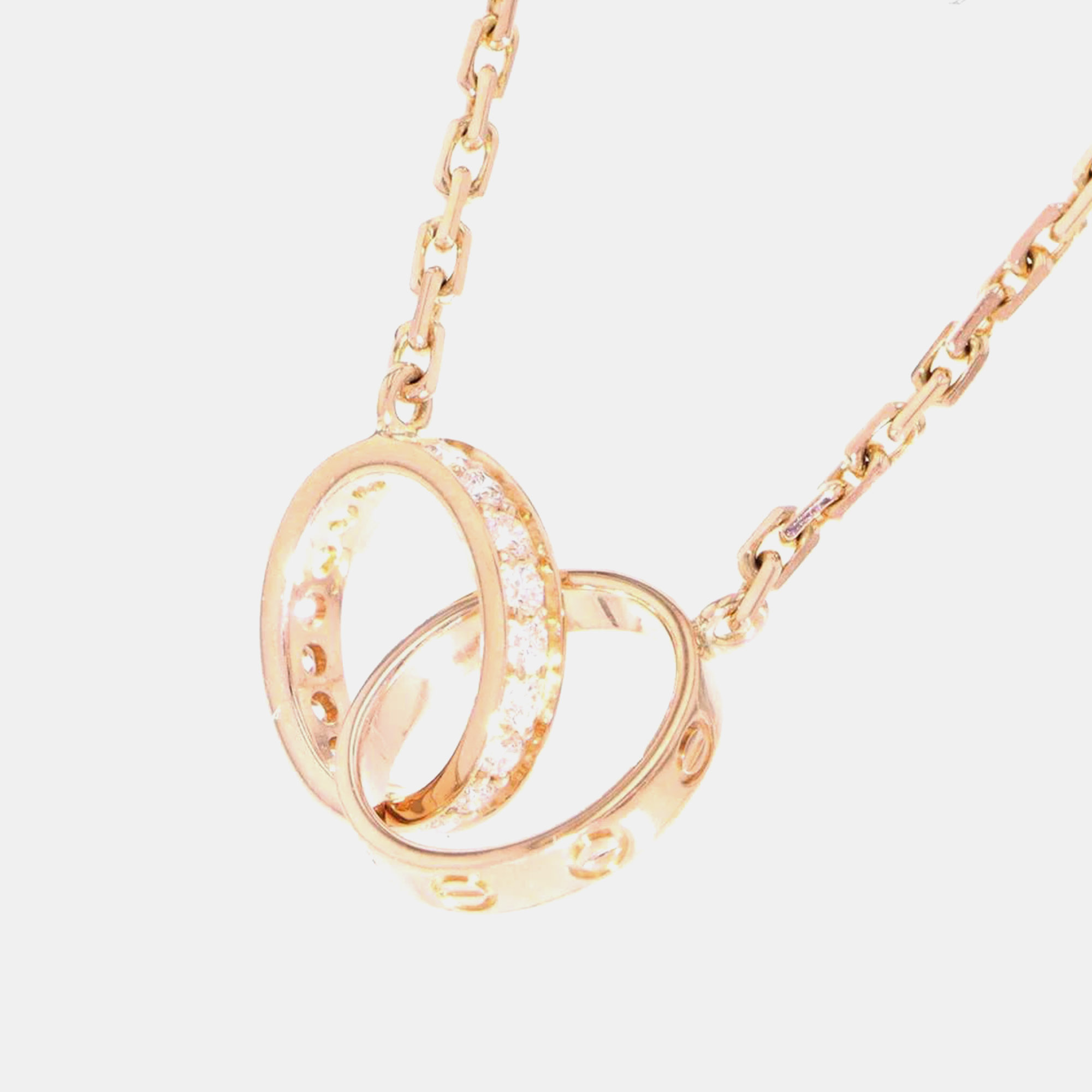 Cartier 18K Pink Gold Baby Love Necklace
