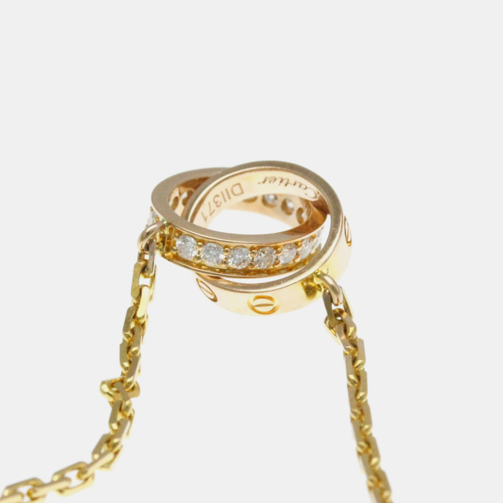 Cartier 18K Yellow Gold And Diamond Love Pendant Necklace