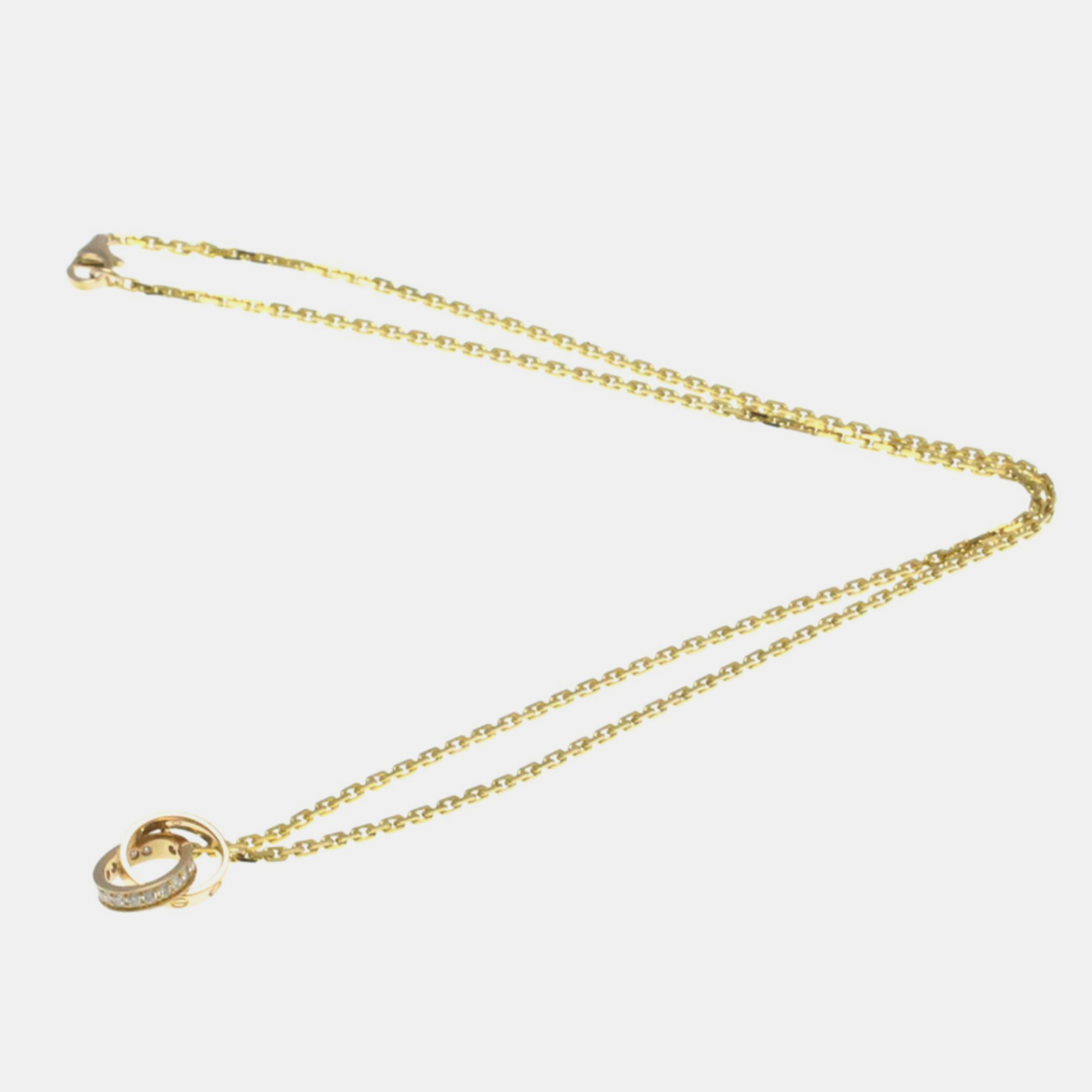 Cartier 18K Yellow Gold And Diamond Love Pendant Necklace