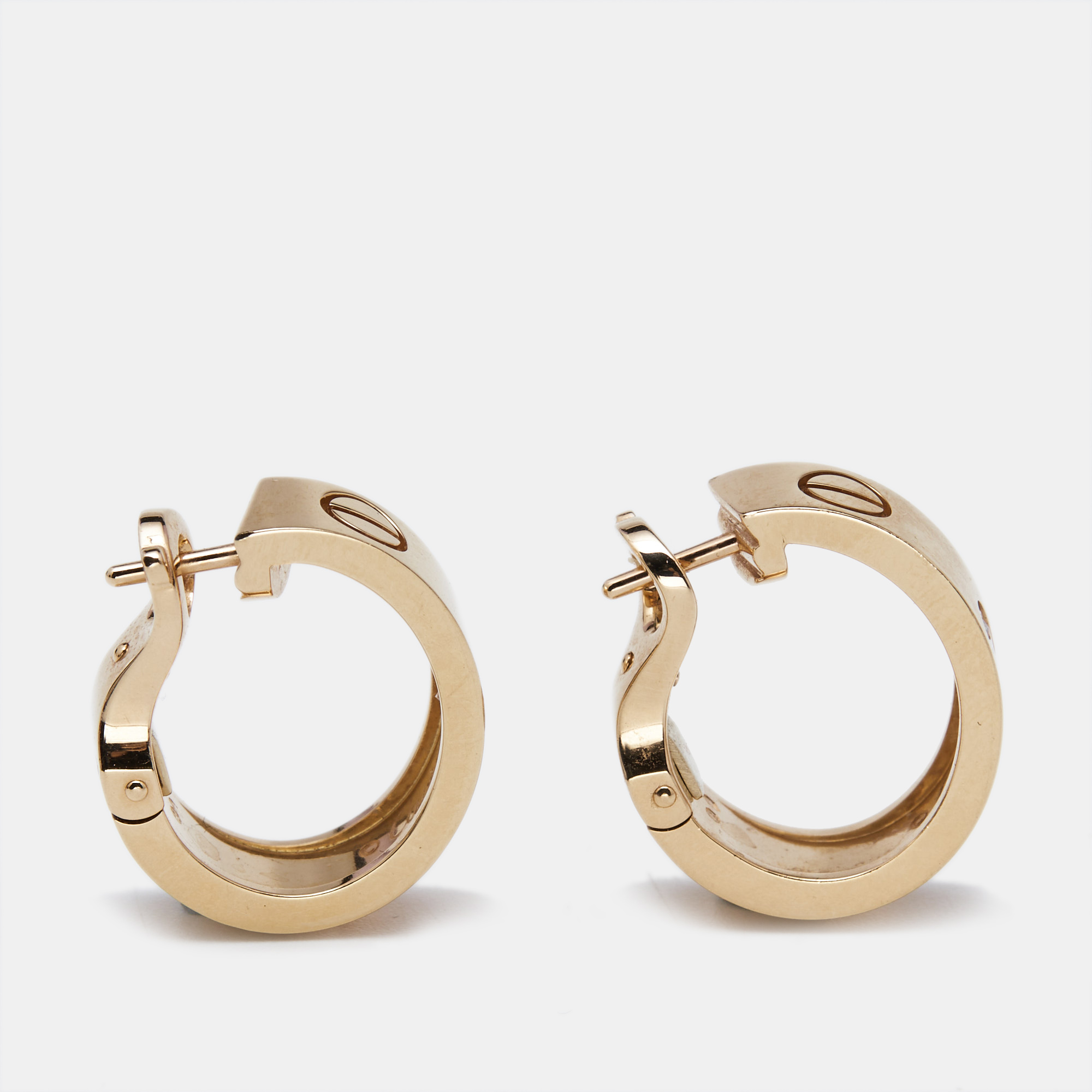 Cartier Love Diamond 18k Rose Gold Earrings