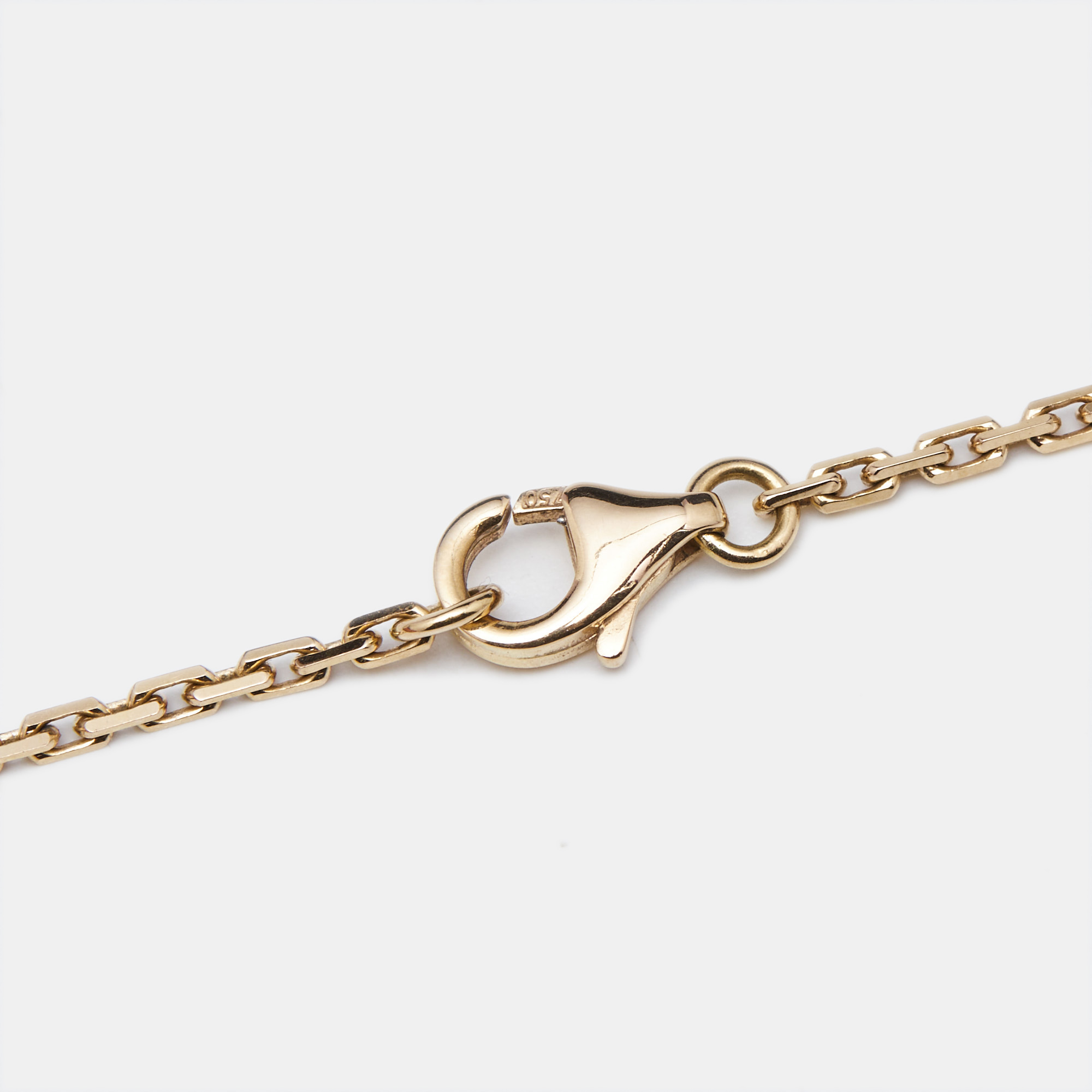 Cartier Love 3 Diamonds 18k Rose Gold Necklace