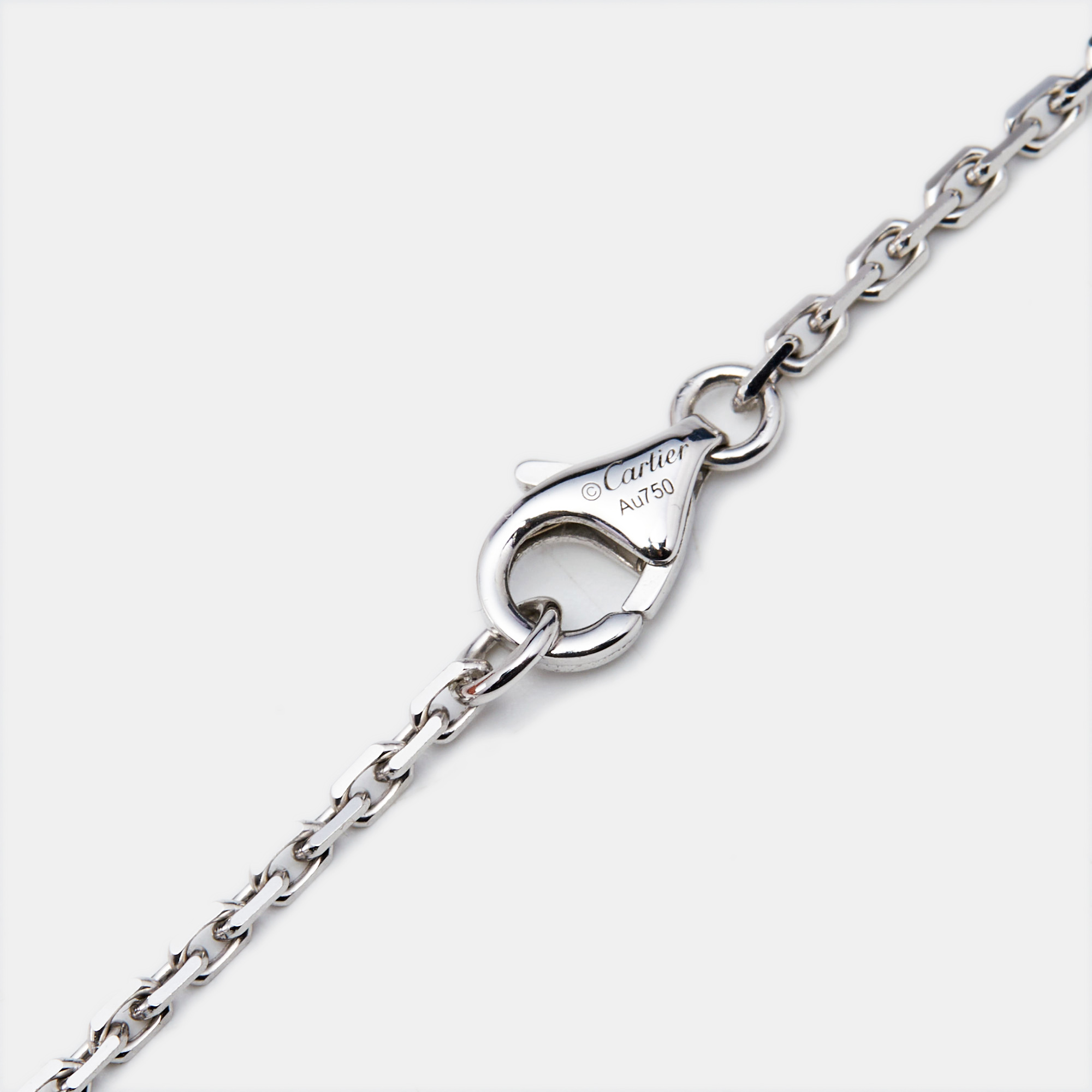 Cartier Love Interlocking  Diamonds 18k White Gold Necklace