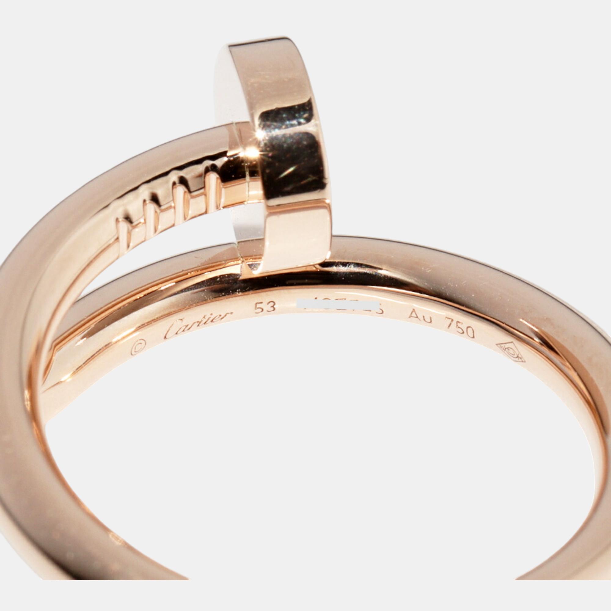 Cartier 18K Rose Gold Juste Un Clou Ring EU 53