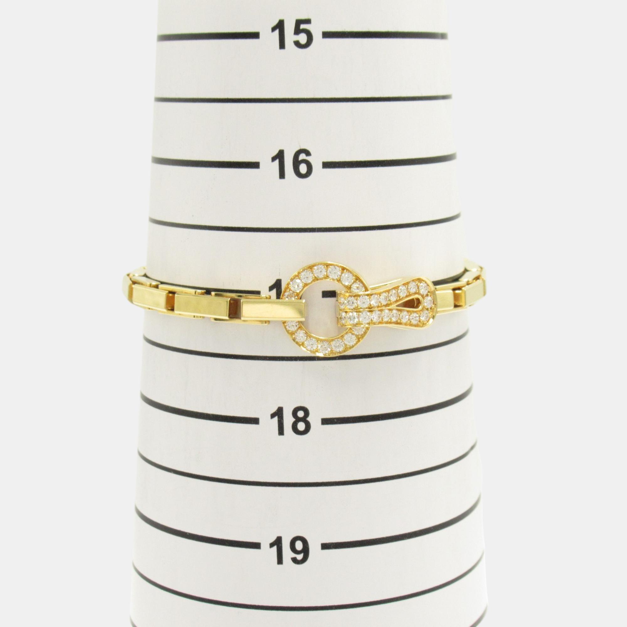 Cartier Diamond Bracelet 18k Yellow Gold Clear Metal