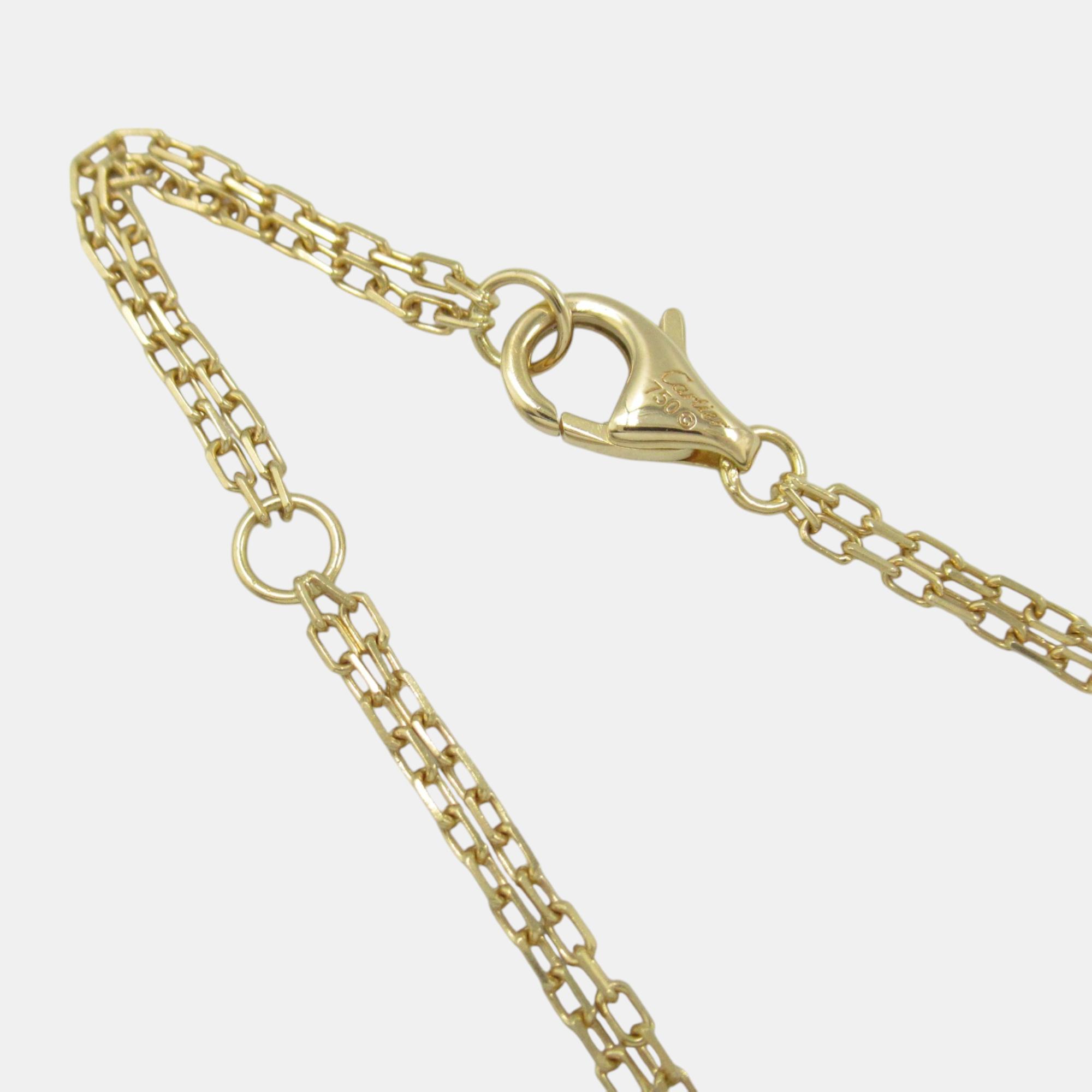 Cartier Panthere Necklace 18k Yellow Gold Green Metal