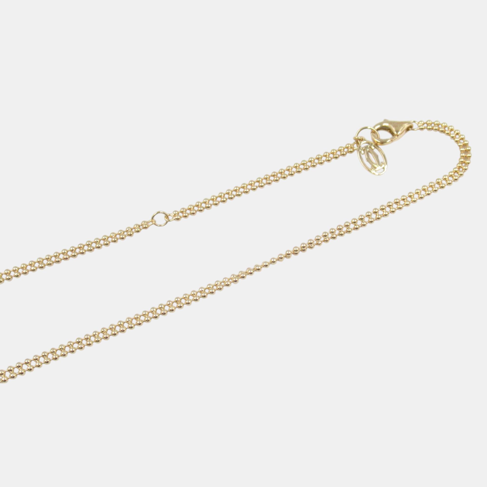 Cartier Trinity Diamond Necklace 750 Gold Clear Metal