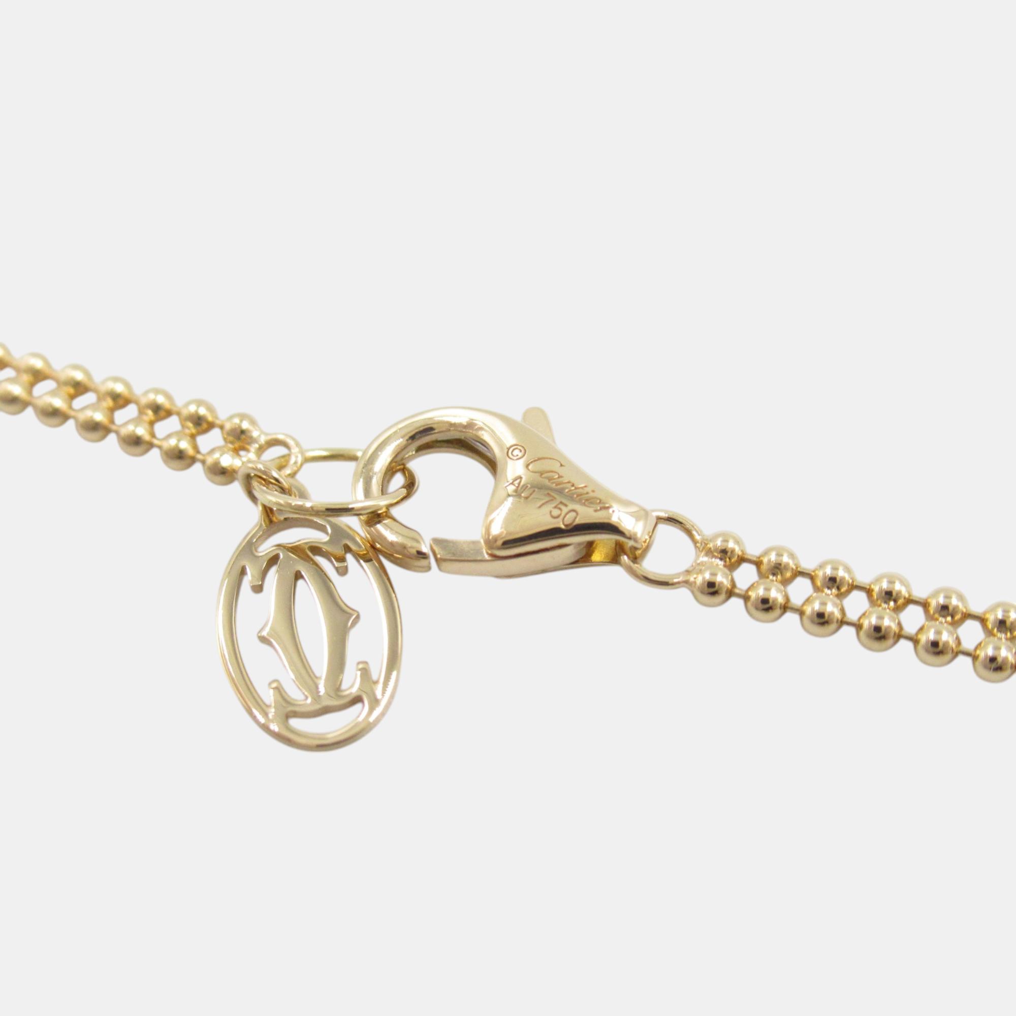 Cartier Trinity Diamond Necklace 750 Gold Clear Metal