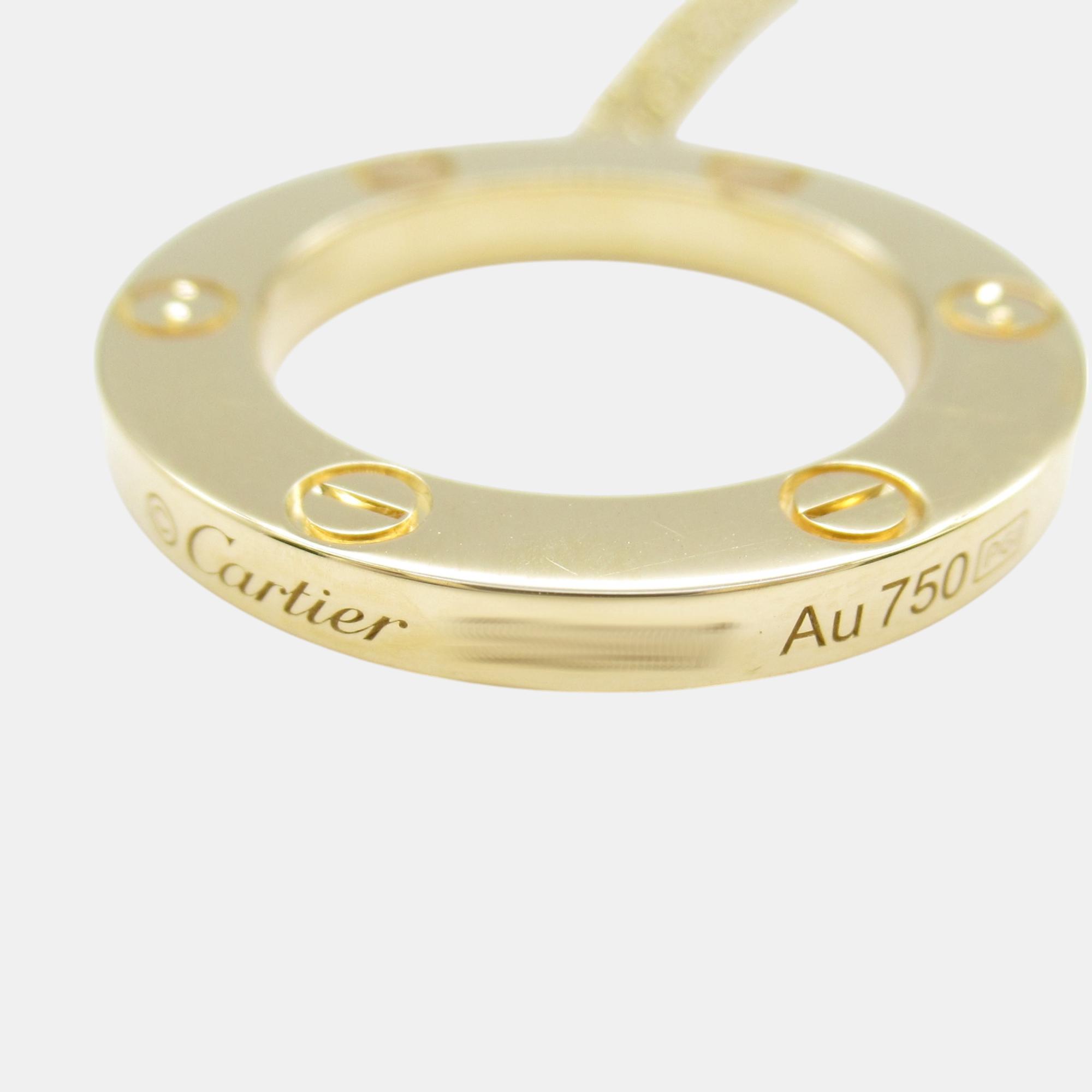 Cartier Love Circle Necklace 18k Yellow Gold Gold Metal