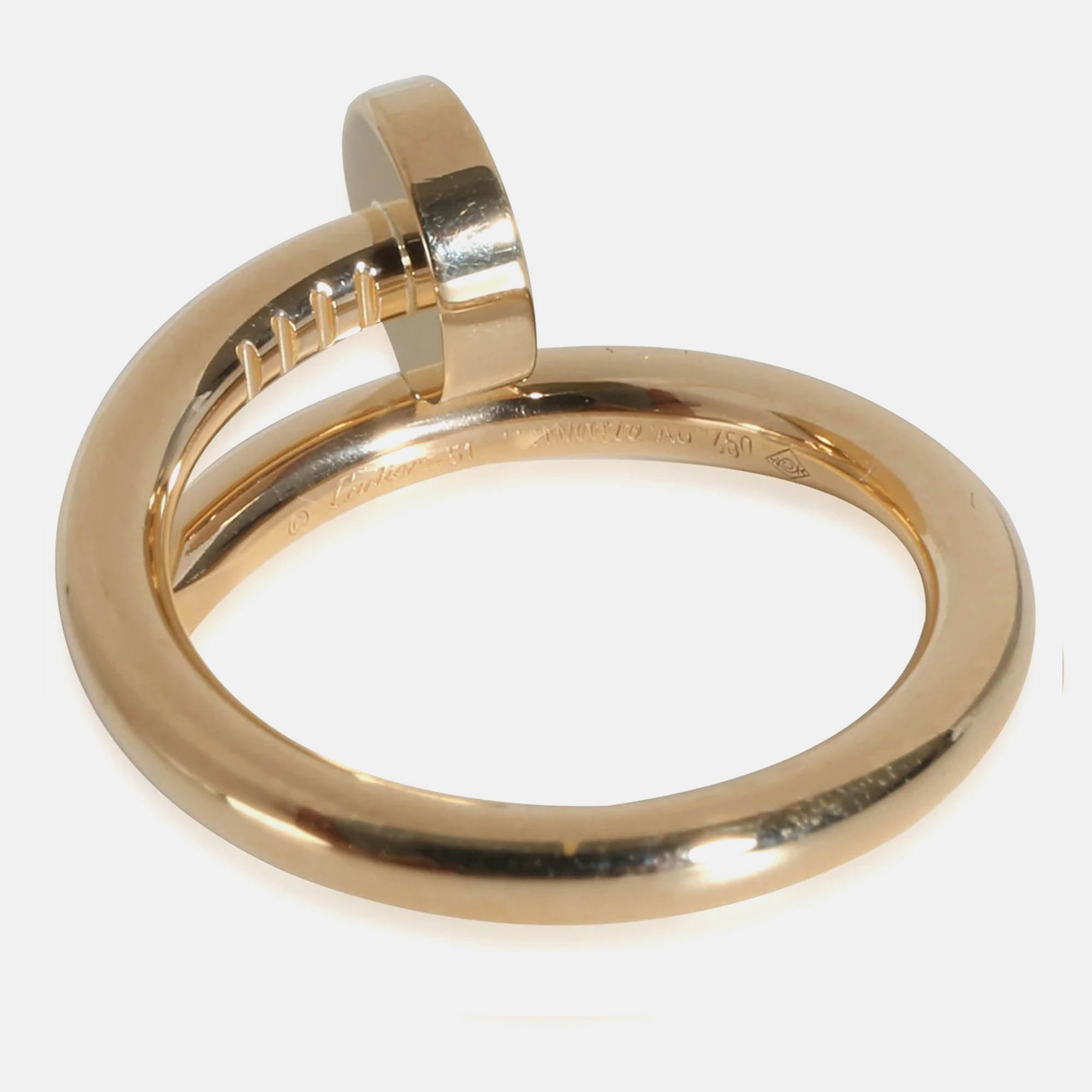 Cartier 18K Yellow Gold Juste Un Clou Ring EU 51