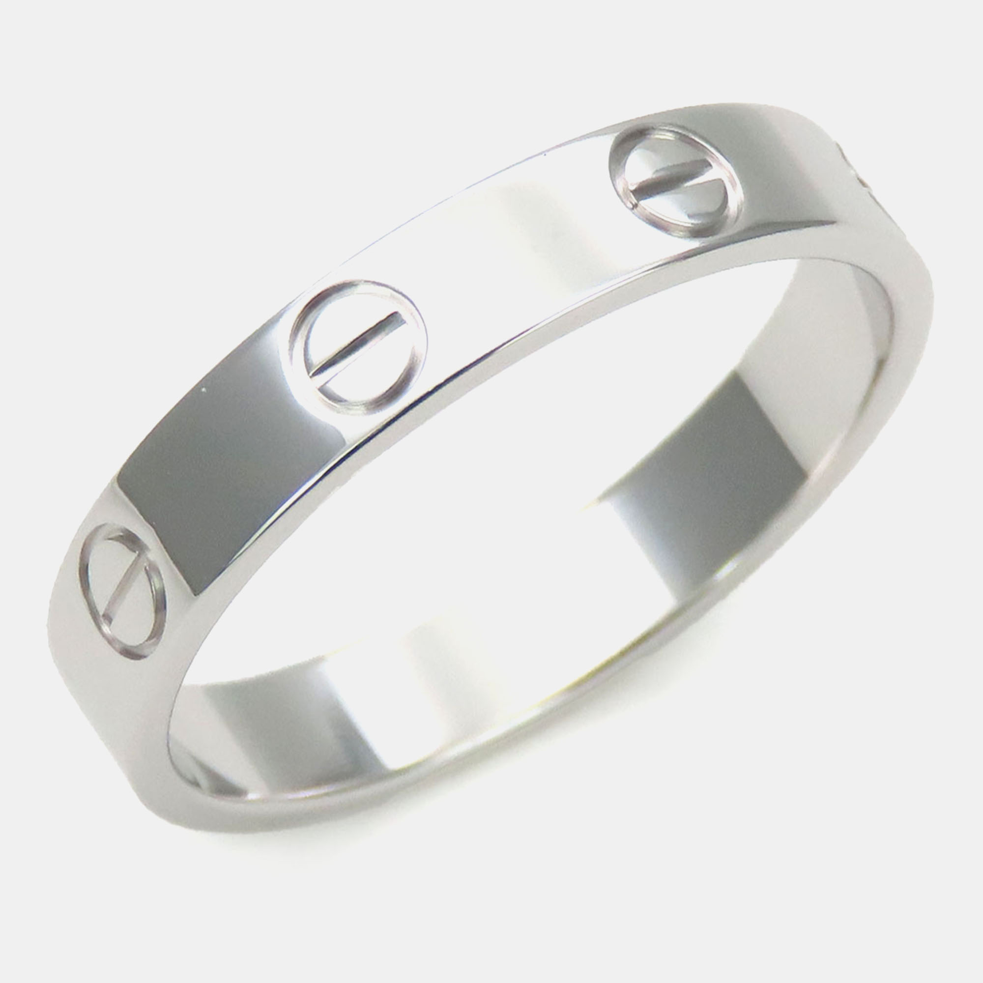 Cartier 18K White Gold Love Band Ring EU 56