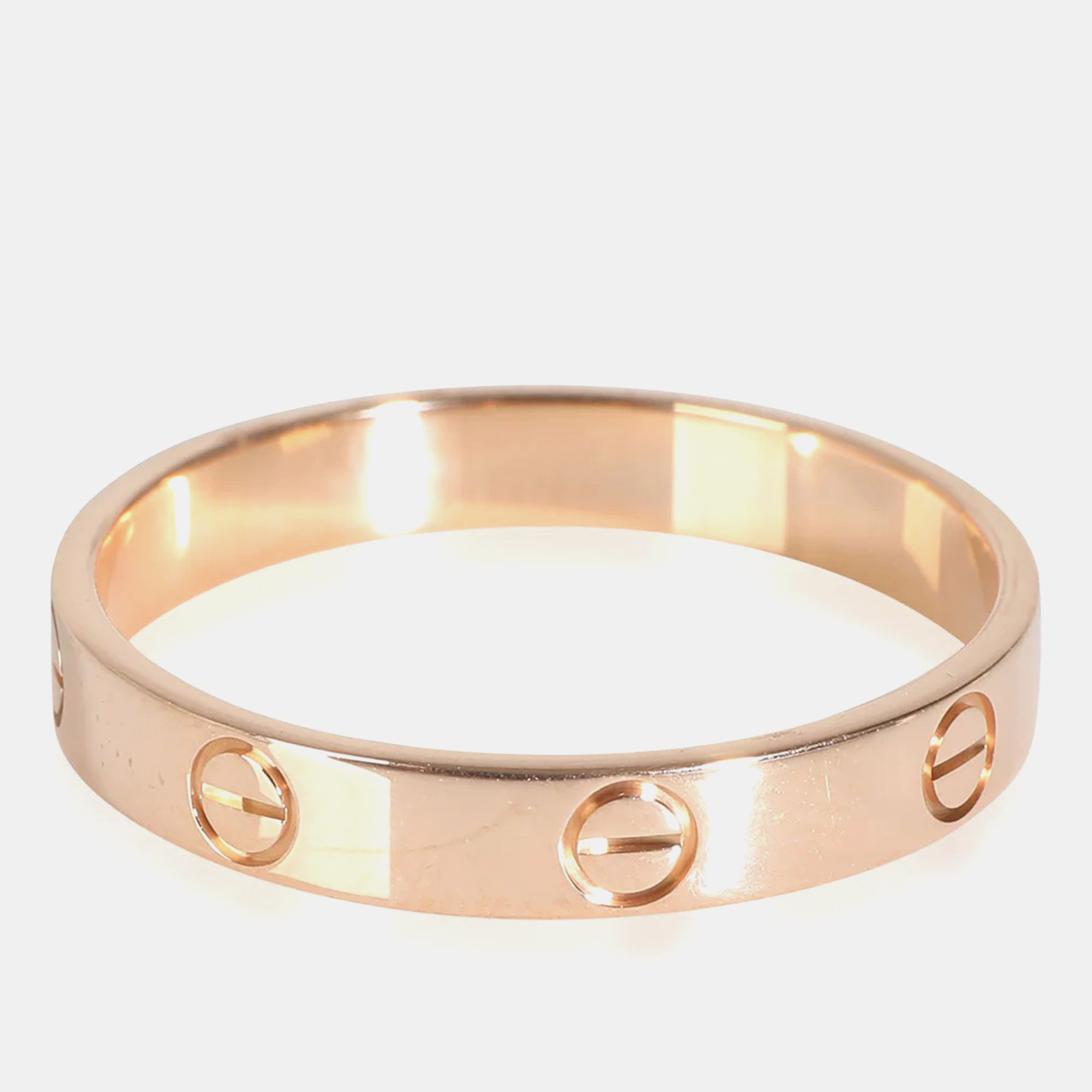 Cartier 18K Rose Gold Love Band Ring EU 63