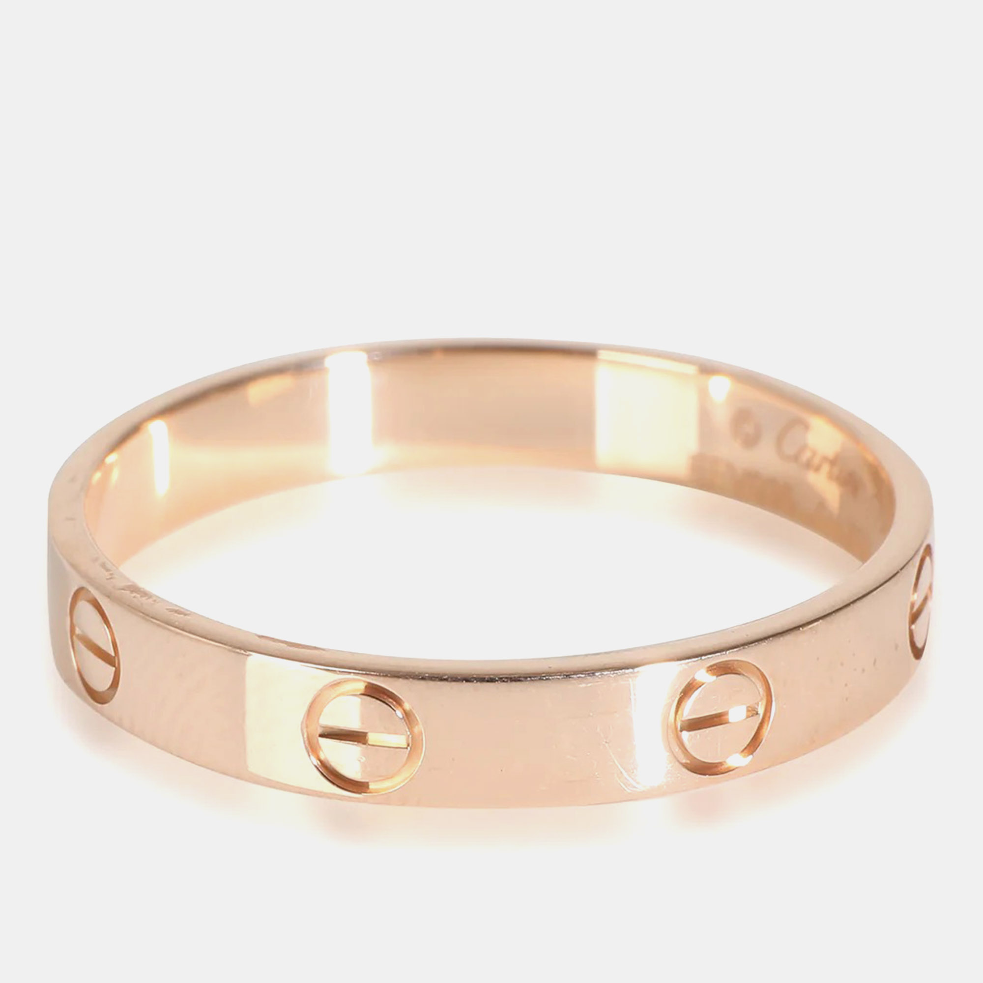 Cartier 18K Rose Gold Love Band Ring EU 63