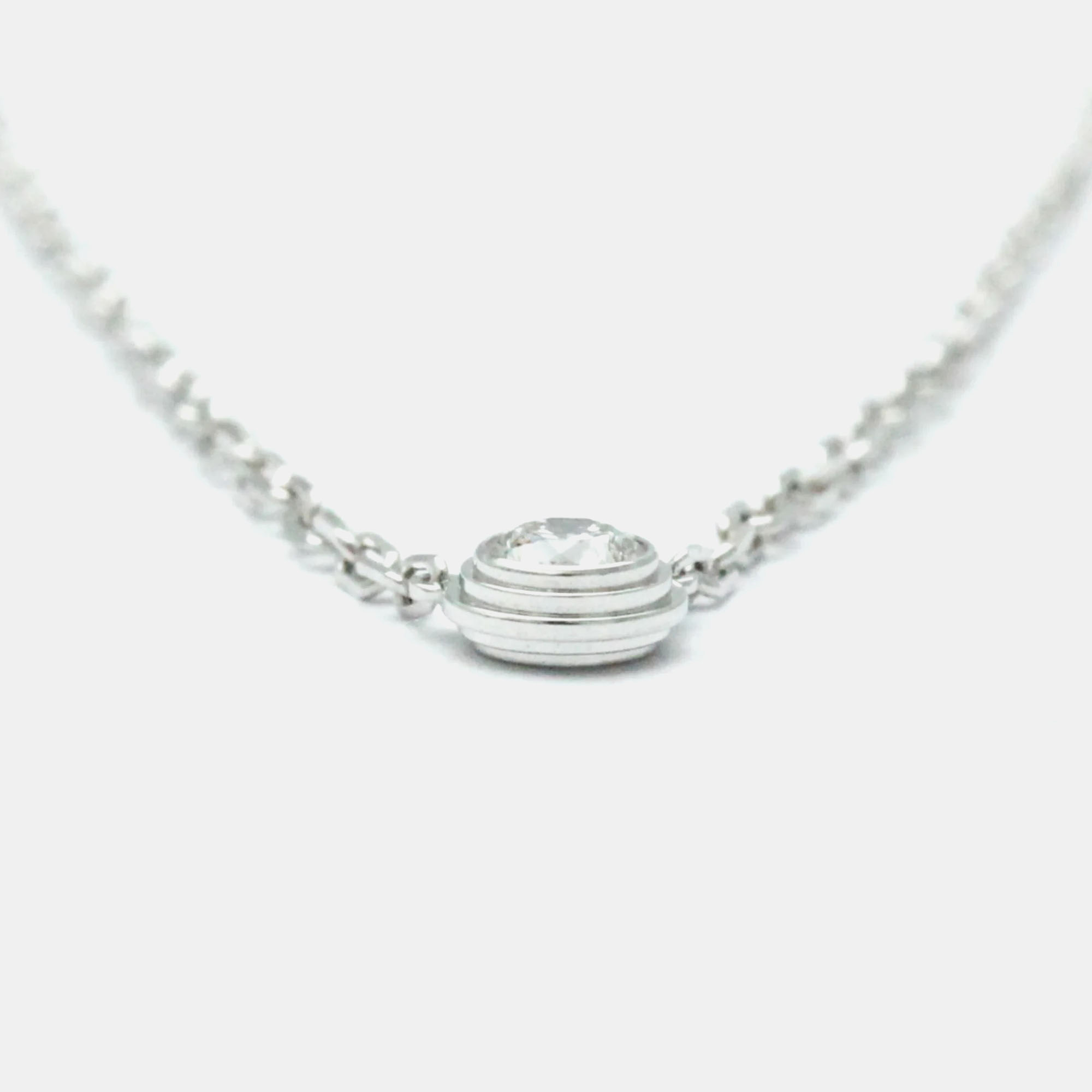 Cartier 18K White Gold And Diamond D'amour Pendant Necklace