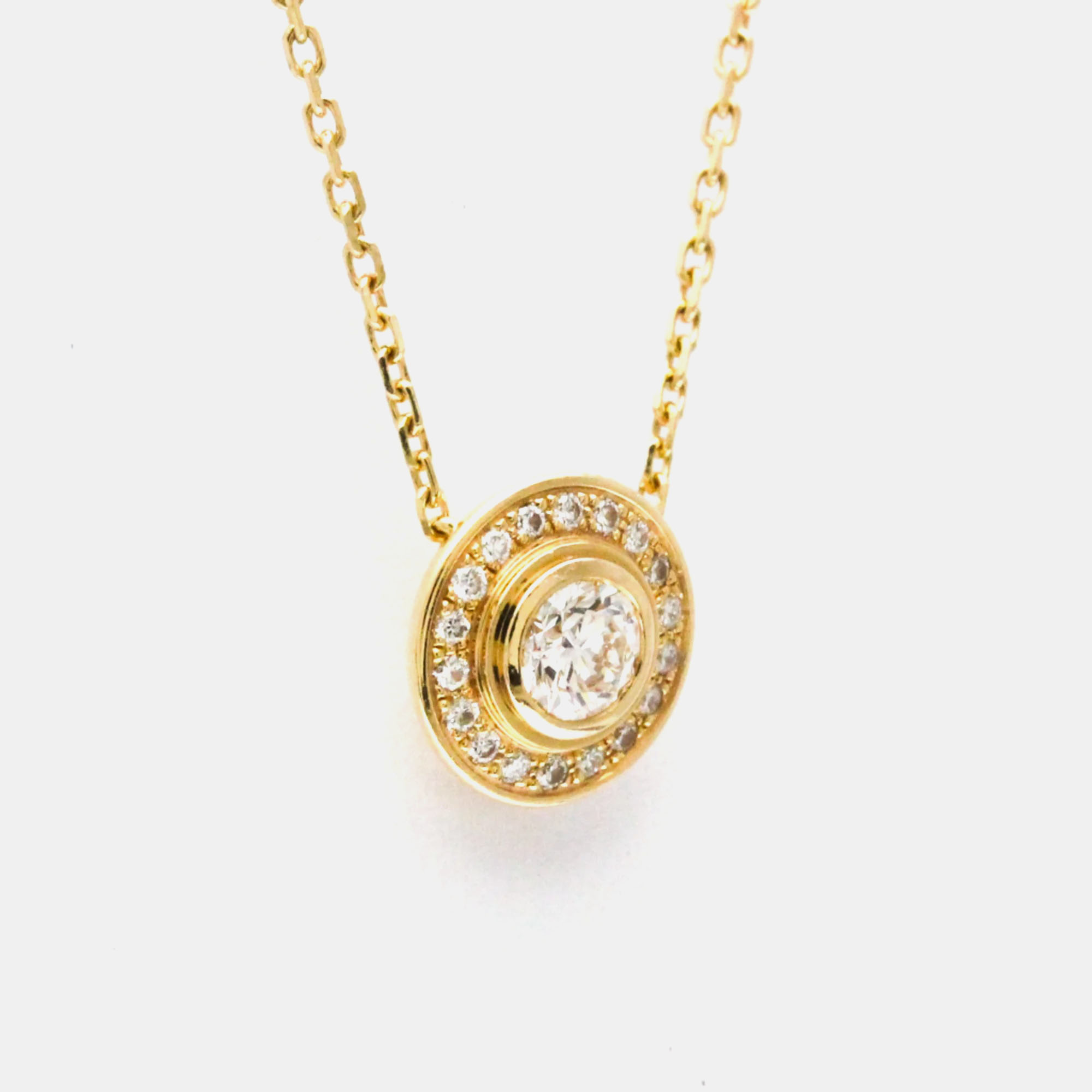 Cartier 18K Rose Gold And Diamond Halo D'amour Pendant Necklace