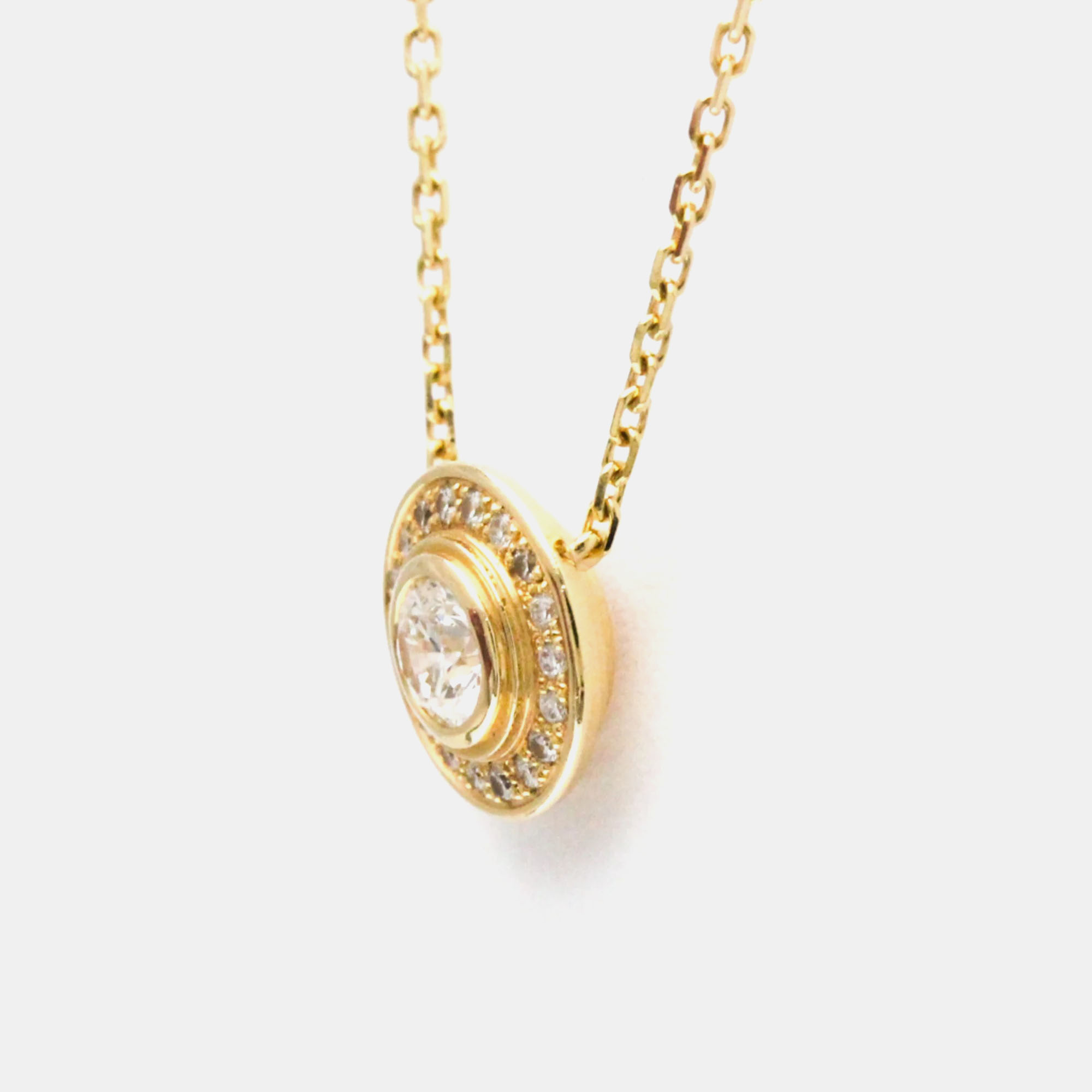 Cartier 18K Rose Gold And Diamond Halo D'amour Pendant Necklace