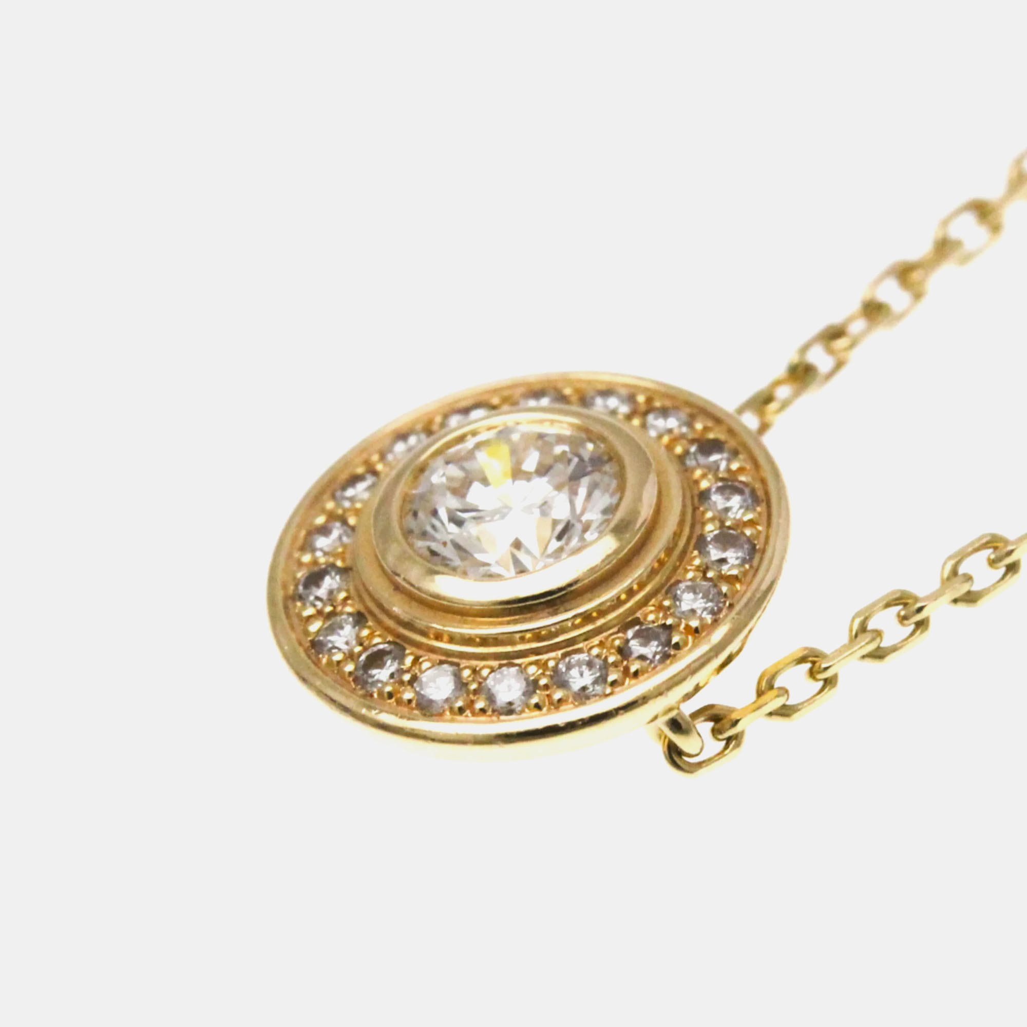 Cartier 18K Rose Gold And Diamond Halo D'amour Pendant Necklace