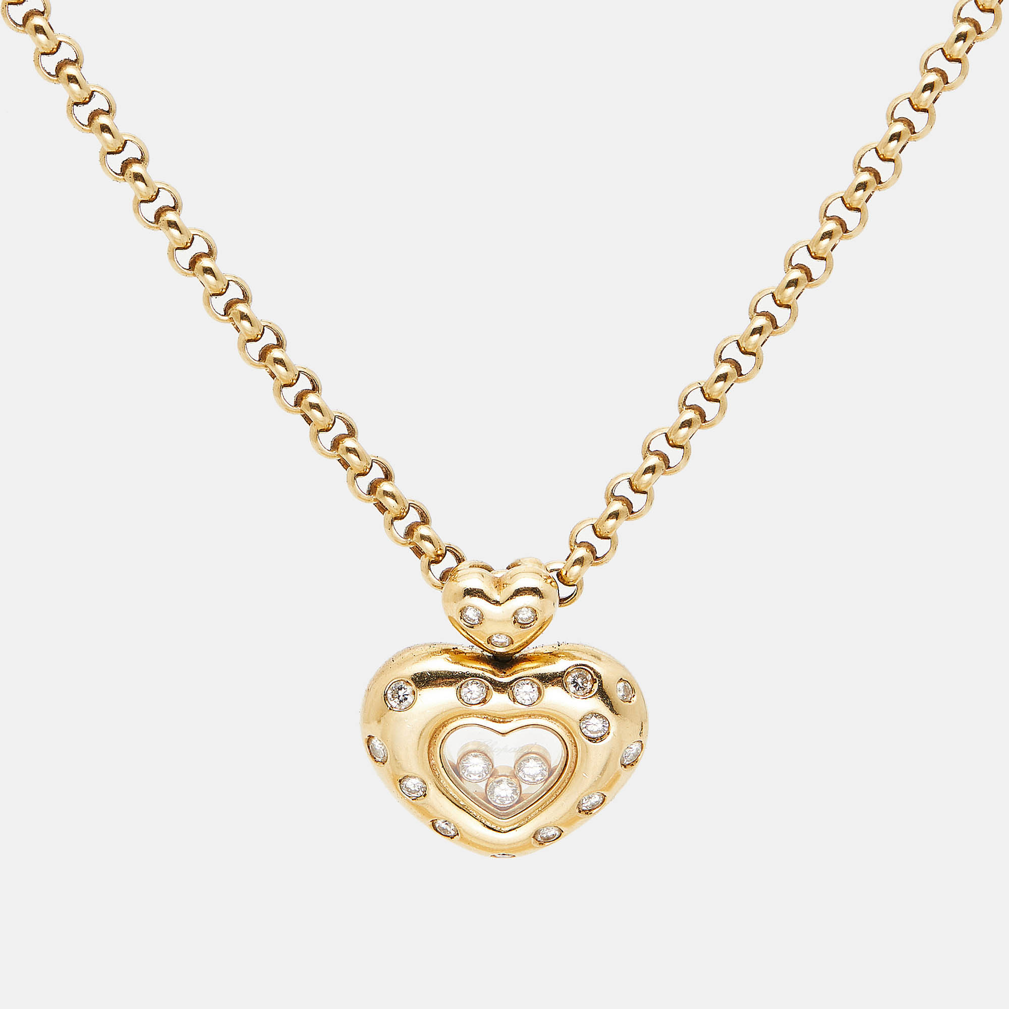 Chopard Happy Diamonds 18k Yellow Gold Pendant Necklace