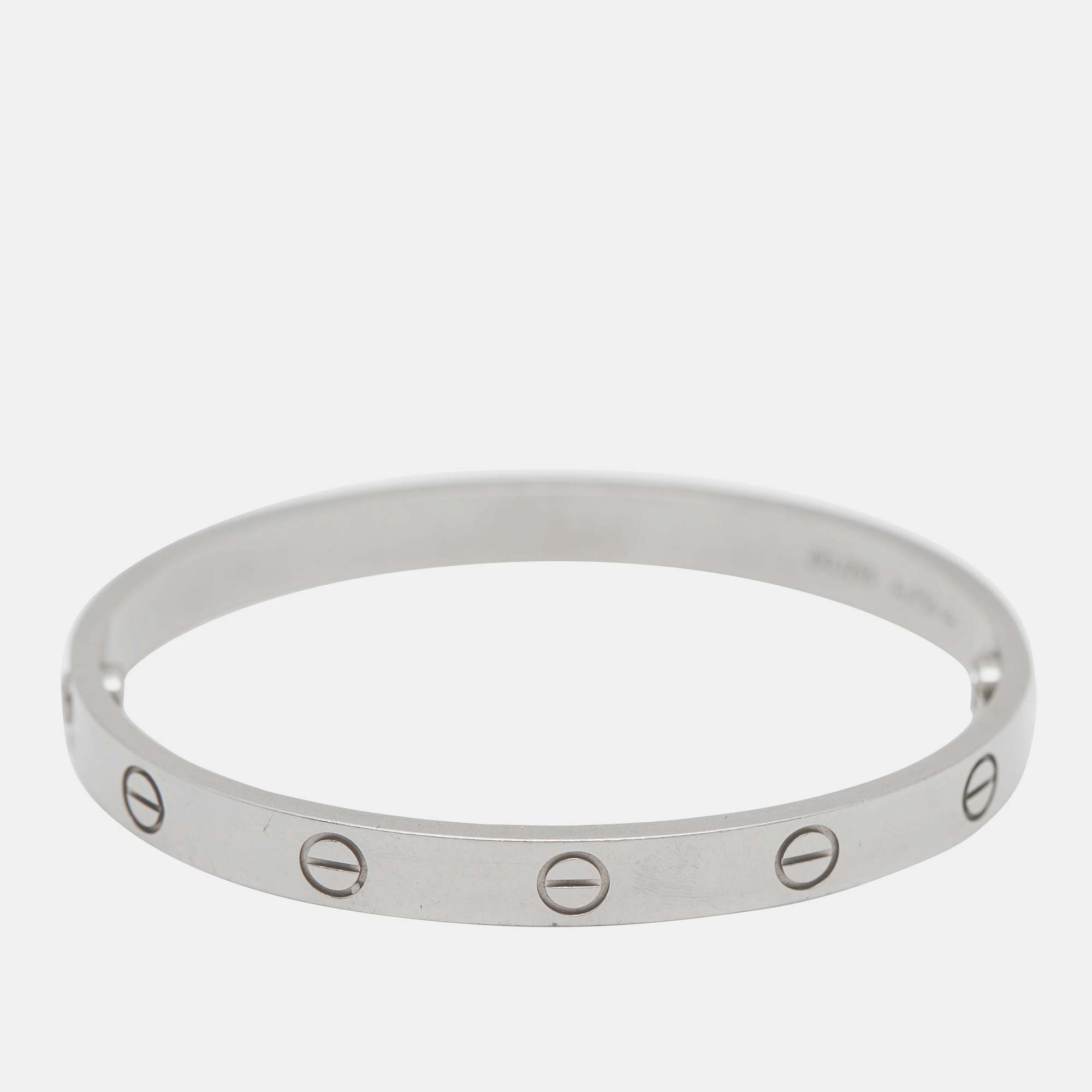 Cartier Love 18k White Gold Bracelet 17