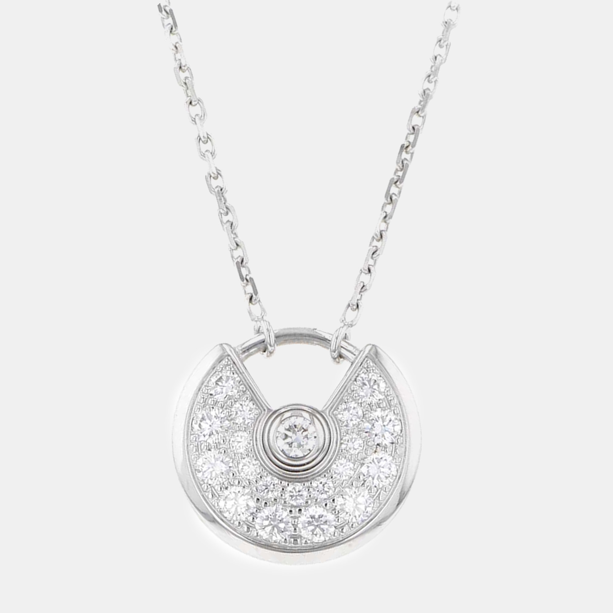 Cartier 18K White Gold and Diamond Amulette De Cartier Pendant Necklace
Cartier 18K White Gold and Diamond Amulette De Cartier Pendant Necklace