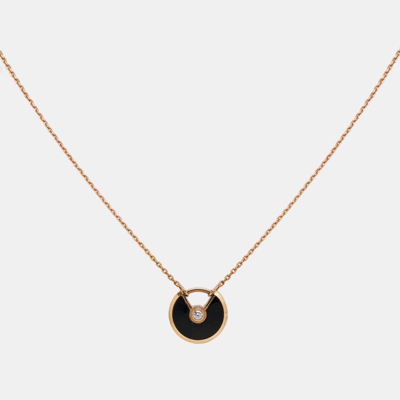 Cartier Amulette De Cartier Onyx Diamond 18k Rose Gold Model Necklaces
Cartier Amulette De Cartier Onyx Diamond 18k Rose Gold Model Necklaces