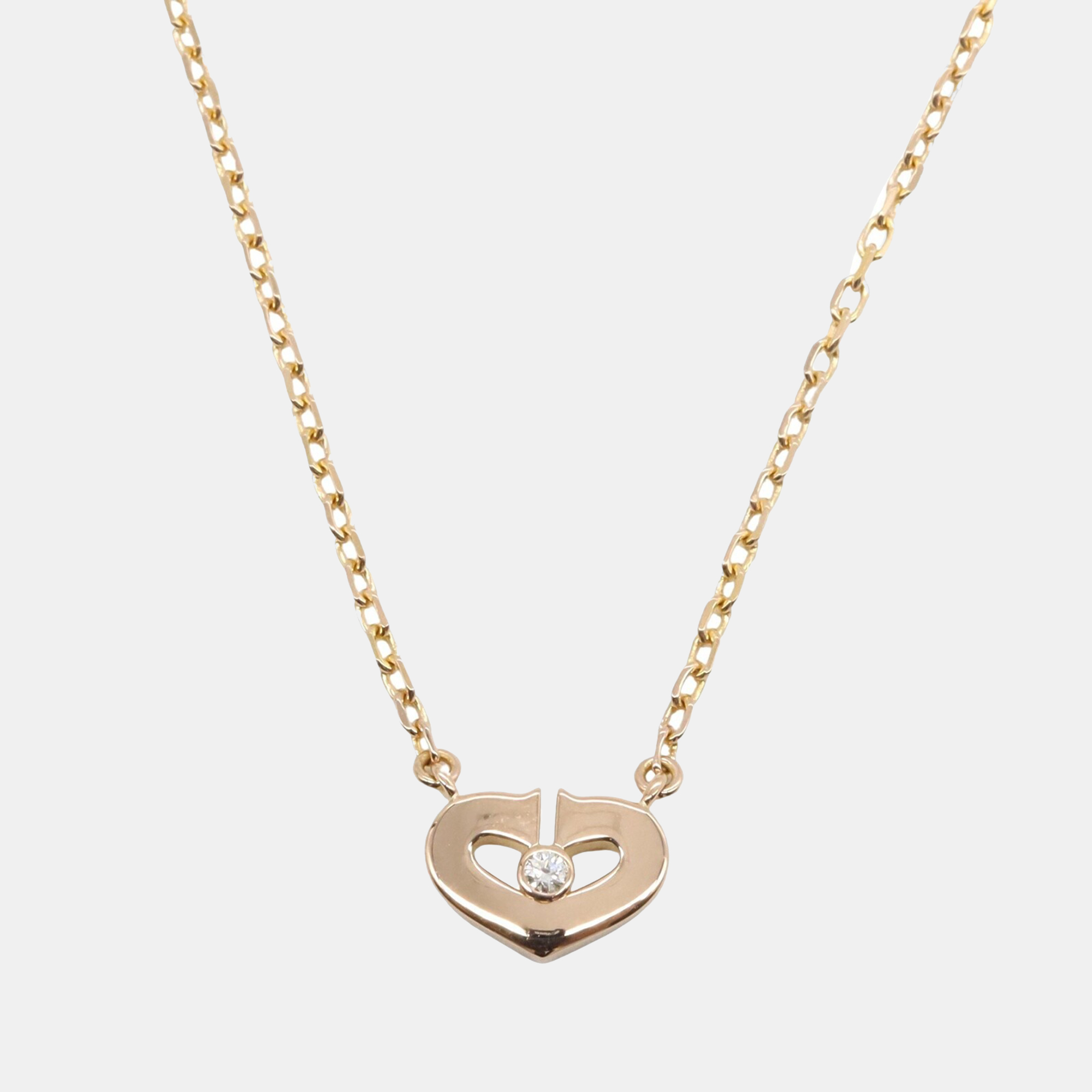 Cartier 18K Rose Gold with Diamond C Heart de Cartier Pendant Necklace
Cartier 18K Rose Gold with Diamond C Heart de Cartier Pendant Necklace