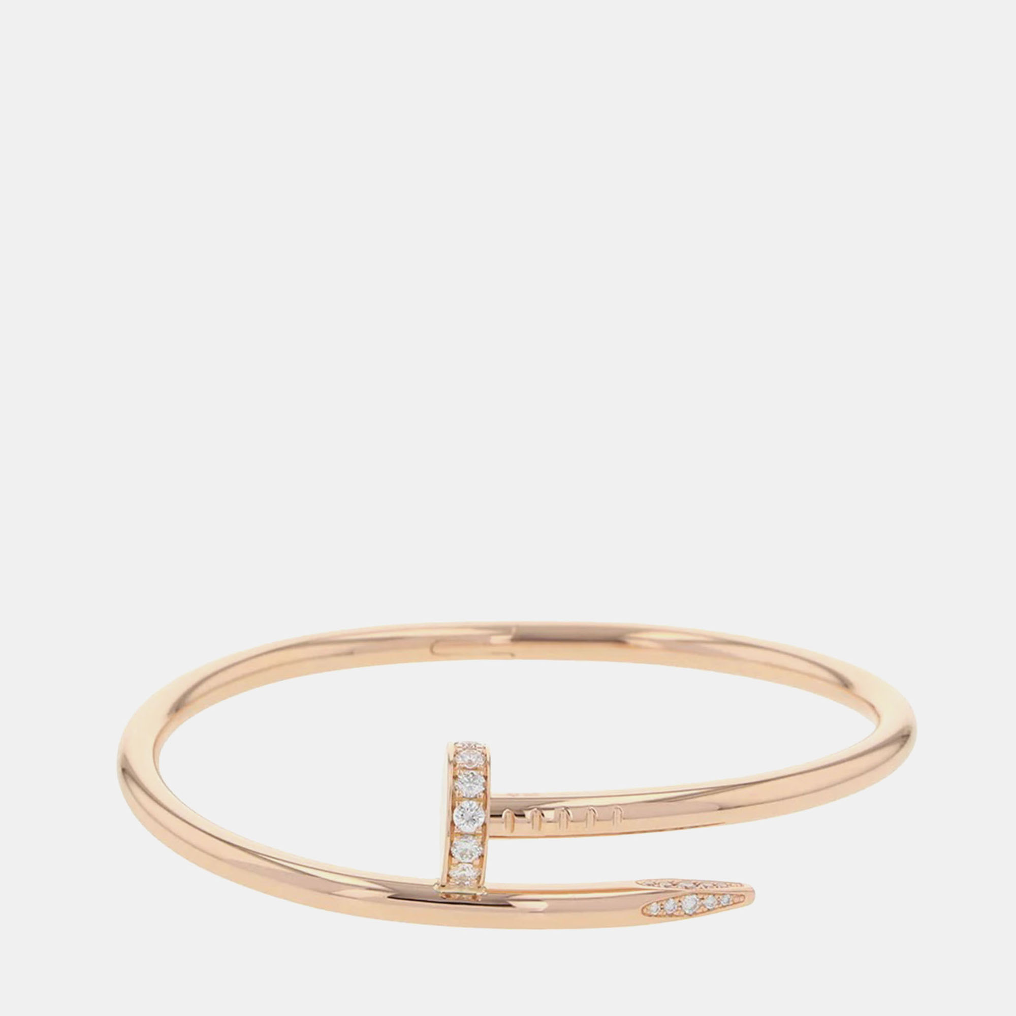 Juste Un Clou 18K Rose and Diamond Bangle Bracelet - Cartier - Modalova