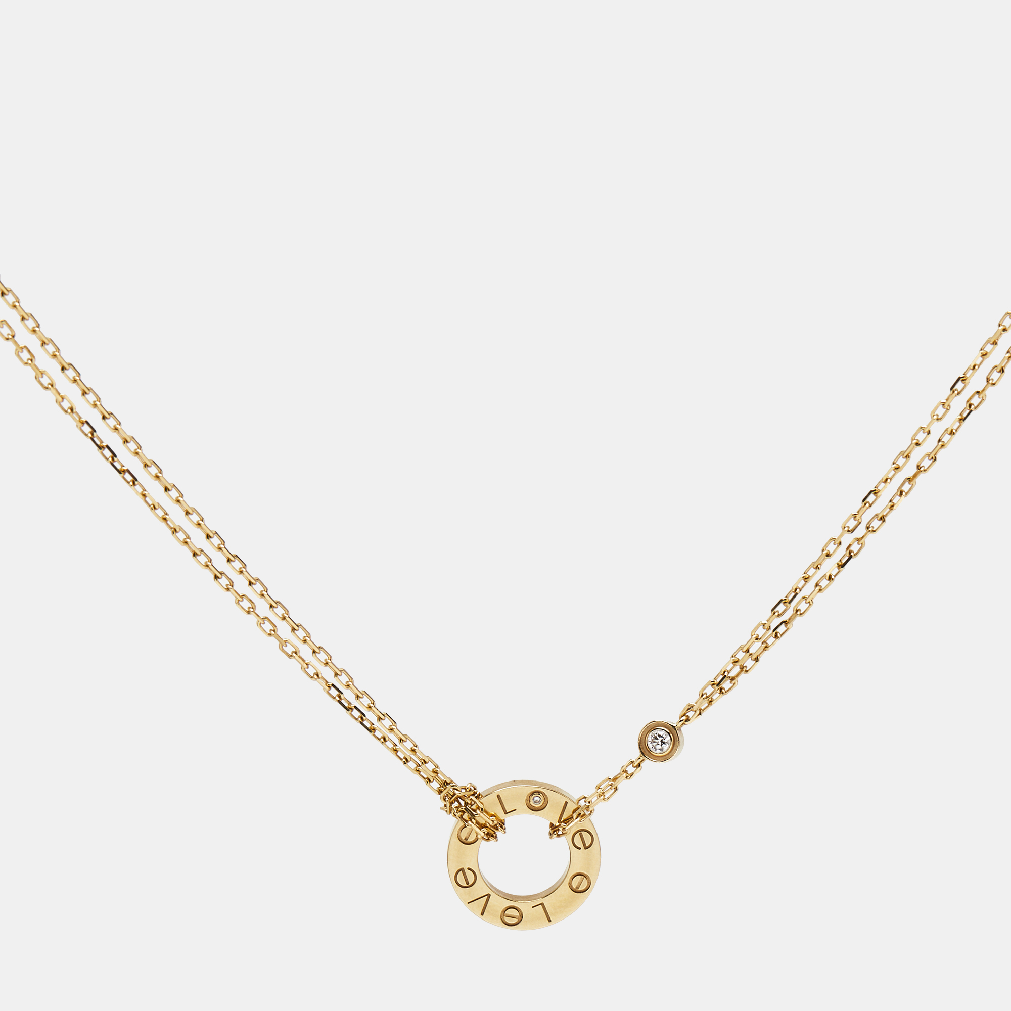 Love 2 Diamonds 18k Gold Necklace - Cartier - Modalova