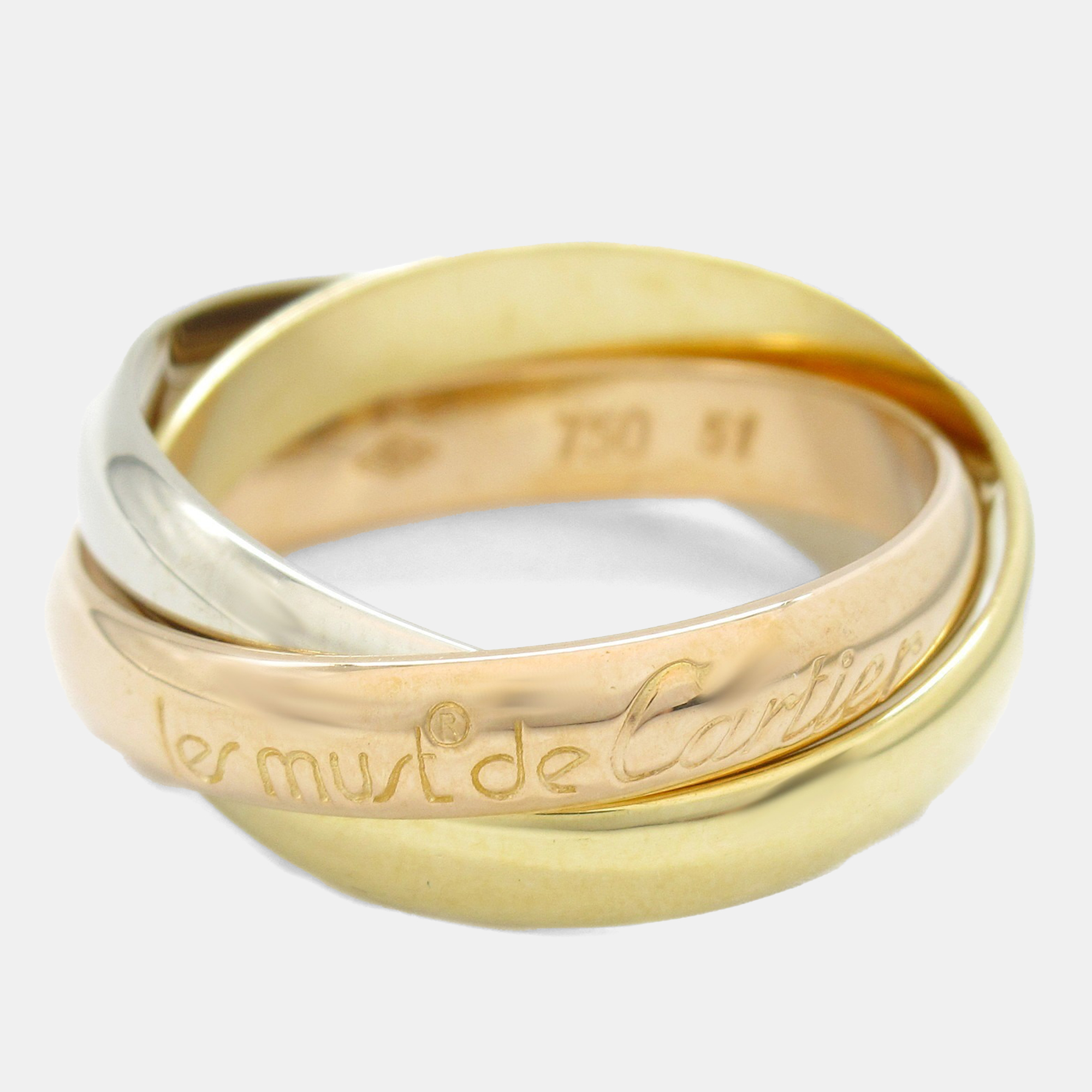 Trinity 18K Yellow, Rose, Gold Ring EU 51 - Cartier - Modalova
