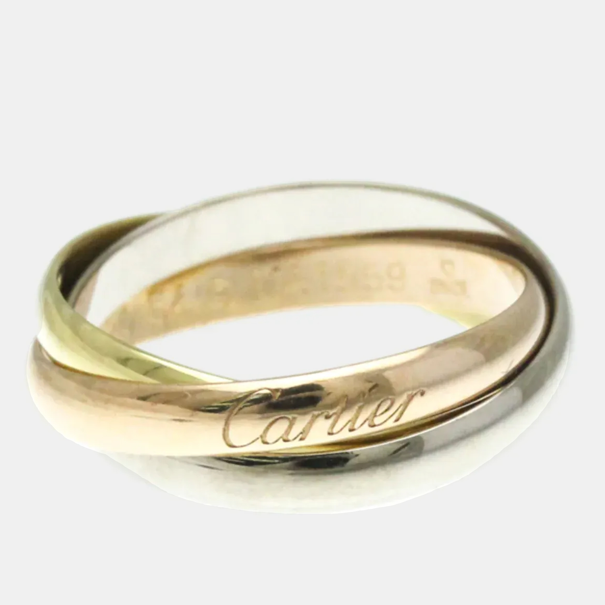 Trinity 18K Yellow, Rose, Gold Band Ring EU 54 - Cartier - Modalova