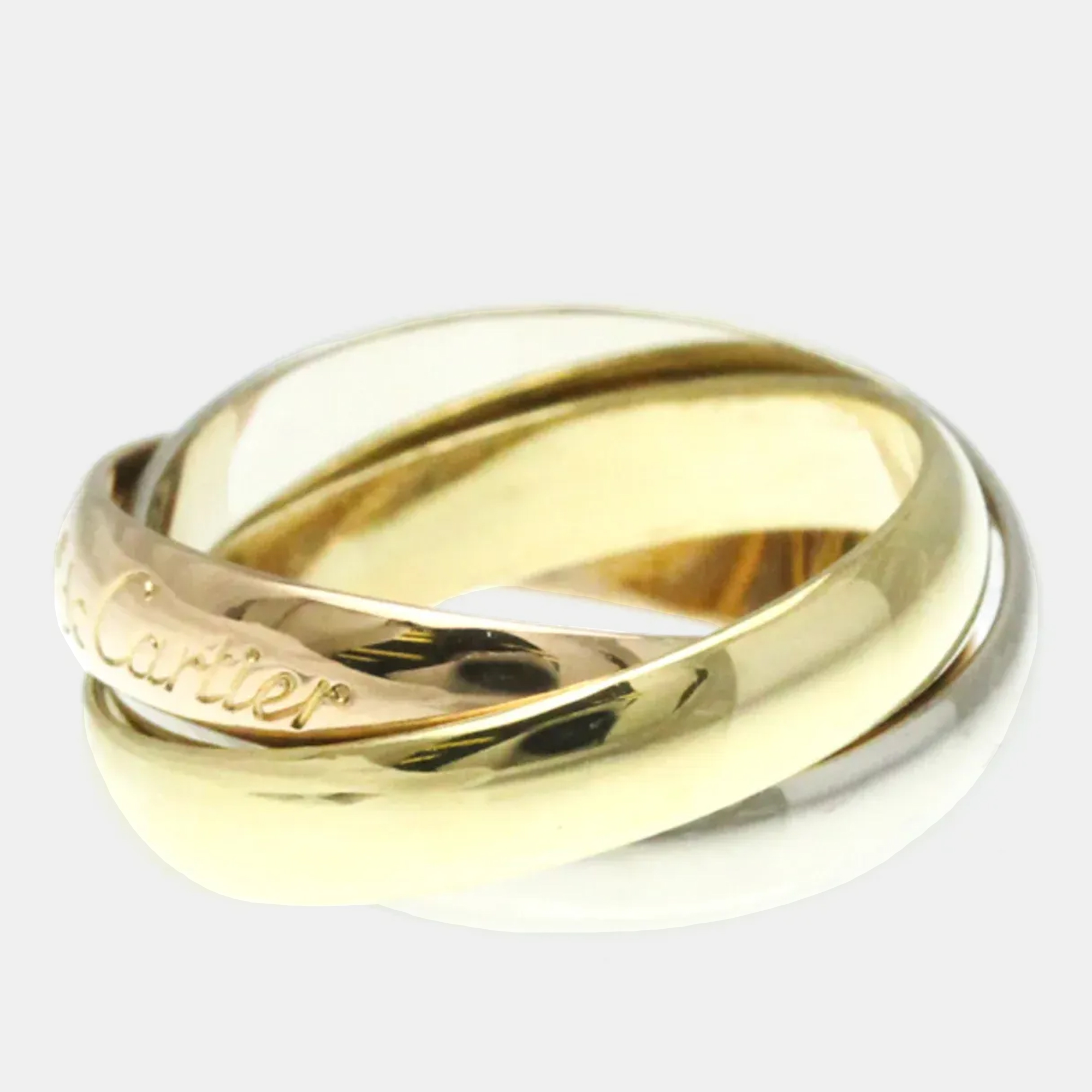 Trinity 18K Yellow, Rose, Gold Band Ring EU 50 - Cartier - Modalova