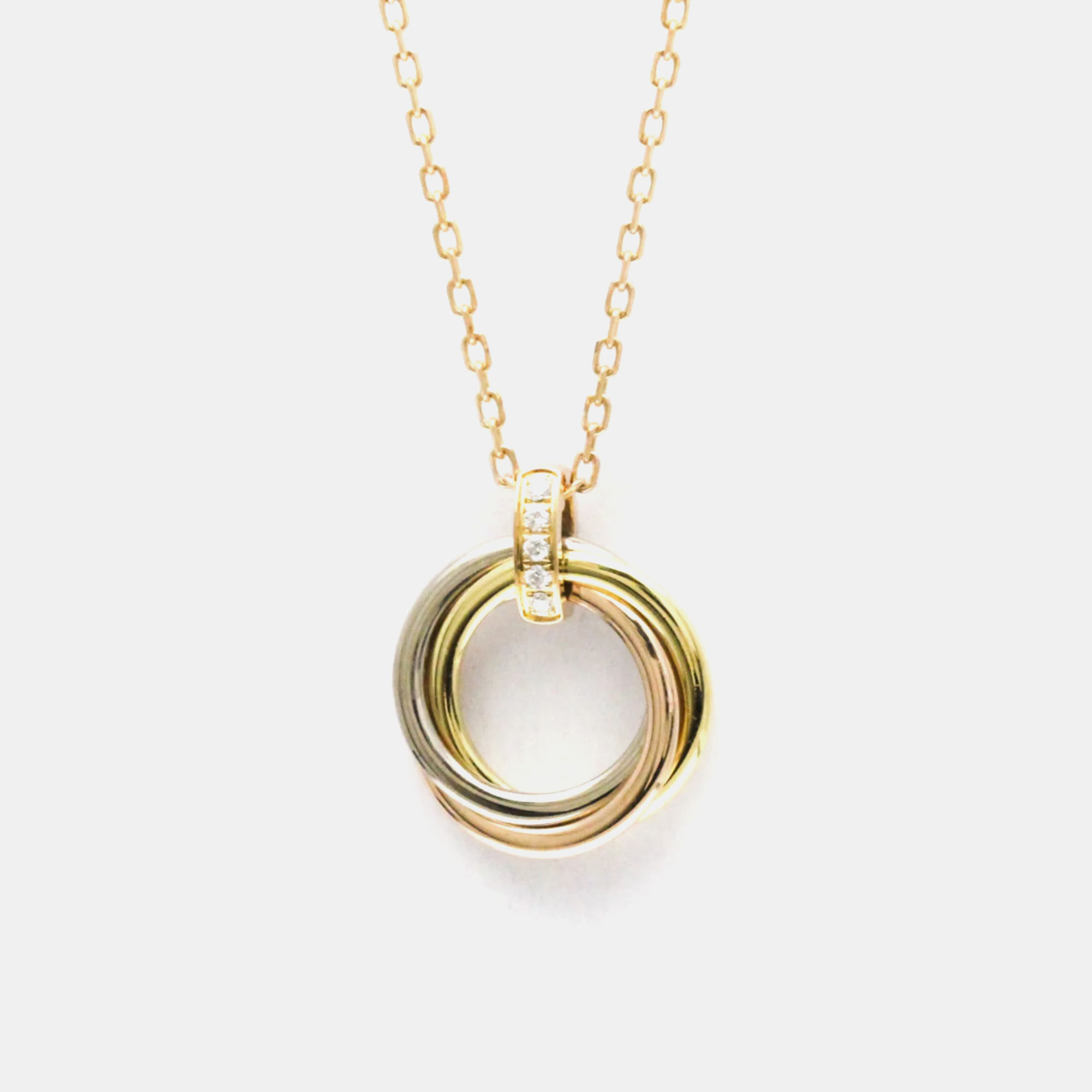 Trinity 18K Yellow, Rose, Gold Diamond Necklace - Cartier - Modalova