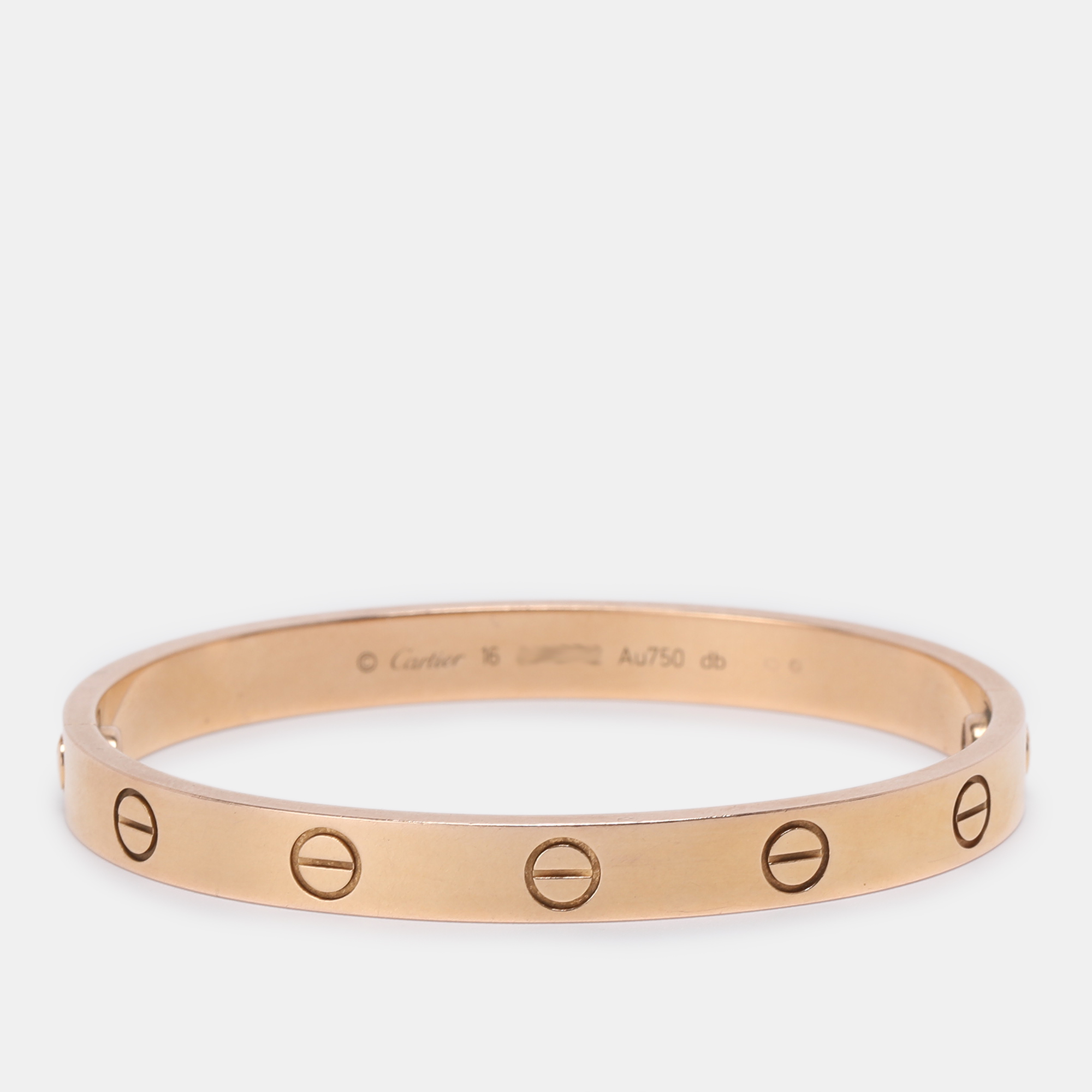 Cartier Love 18k Rose Gold Bracelet 16
Cartier Love 18k Rose Gold Bracelet 16