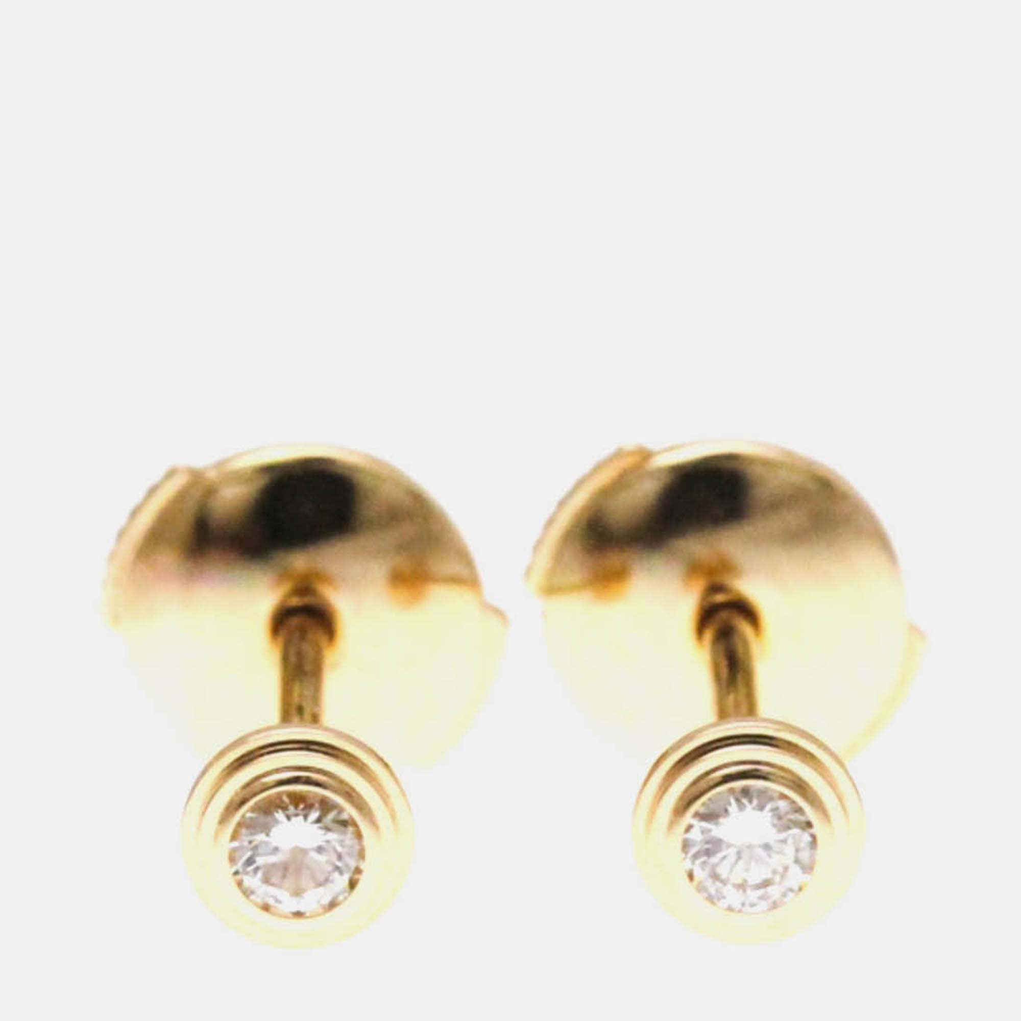 Cartier D'Amour 18K Rose Gold and Diamond Stud Earrings - Cartier - Modalova