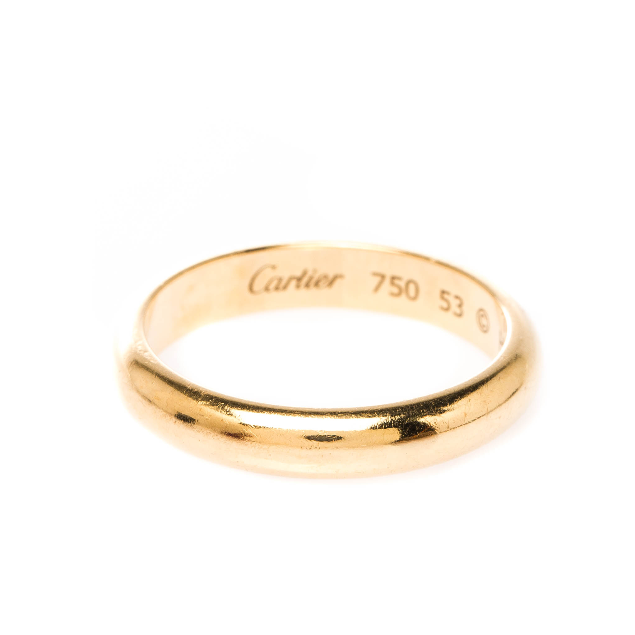 cartier gold band ring