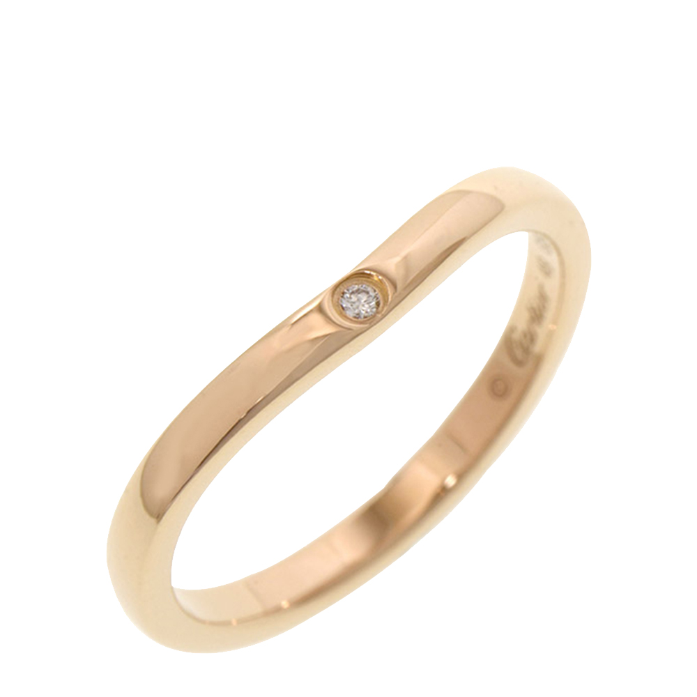 Cartier Ballerina Curve 18K Rose Gold Ring Size EU 49