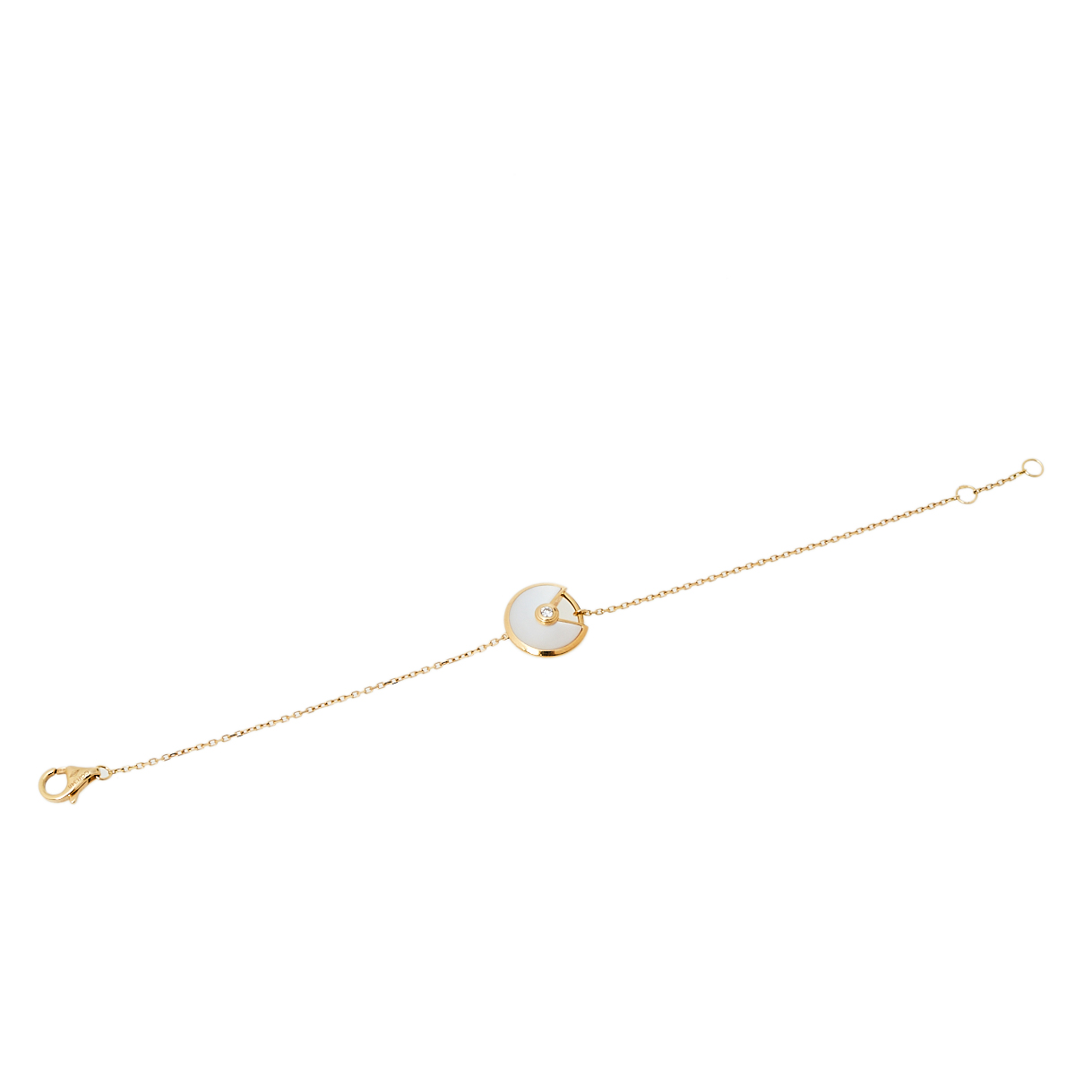 Cartier Amulette de Cartier Diamond Mother of Pearl 18K Yellow Gold Bracelet
Cartier Amulette de Cartier Diamond Mother of Pearl 18K Yellow Gold Bracelet