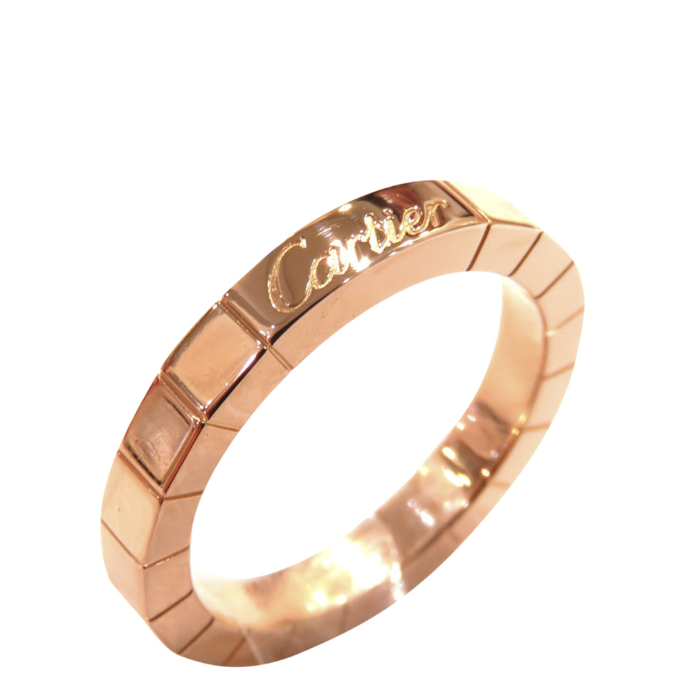 Cartier Lanieres 18K Rose Gold Ring Size EU 48
