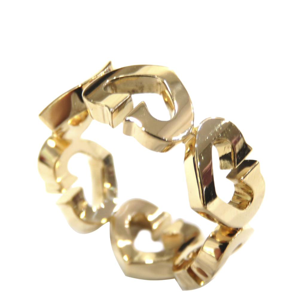 Cartier Heart 18K Yellow Gold Ring Size EU 50